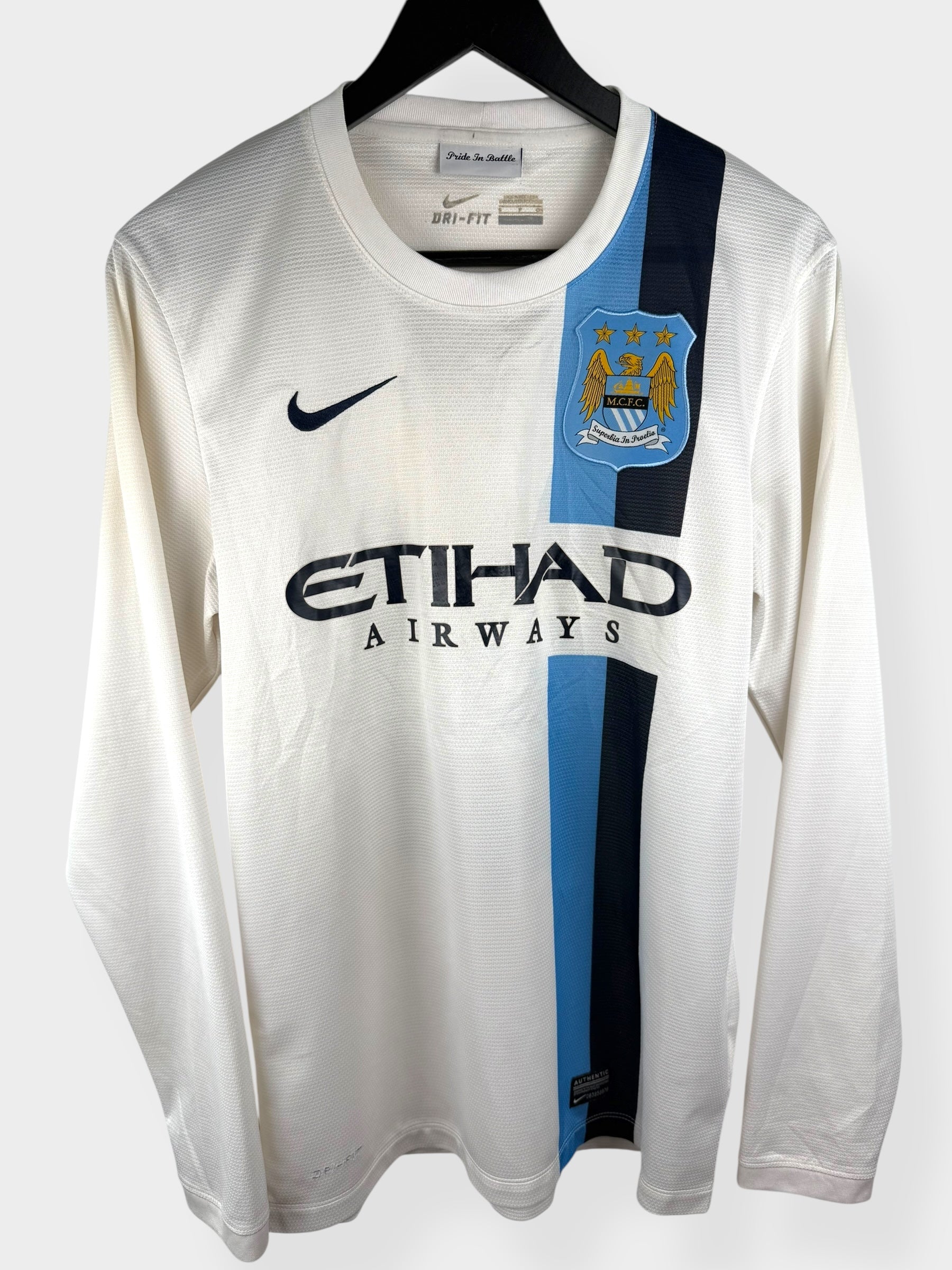 2013-14 MANCHESTER CITY DRITTES TRIKOT LS SILVA #21 S