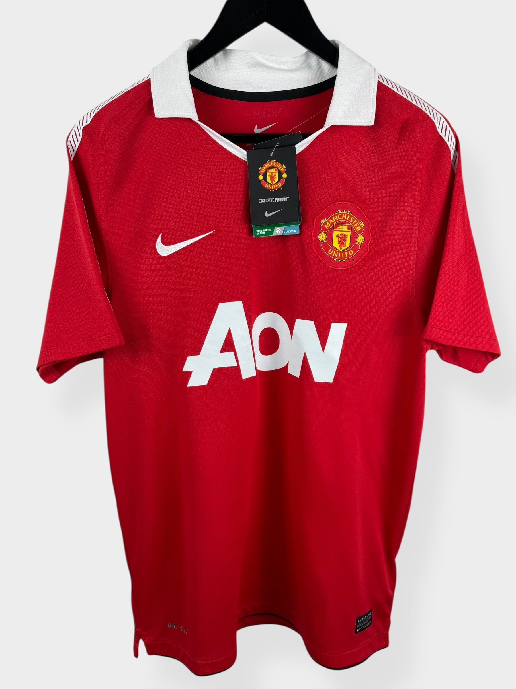 2010-11 MANCHESTER UNITED HOME SHIRT ROONEY #10 M - Authentic Football Club