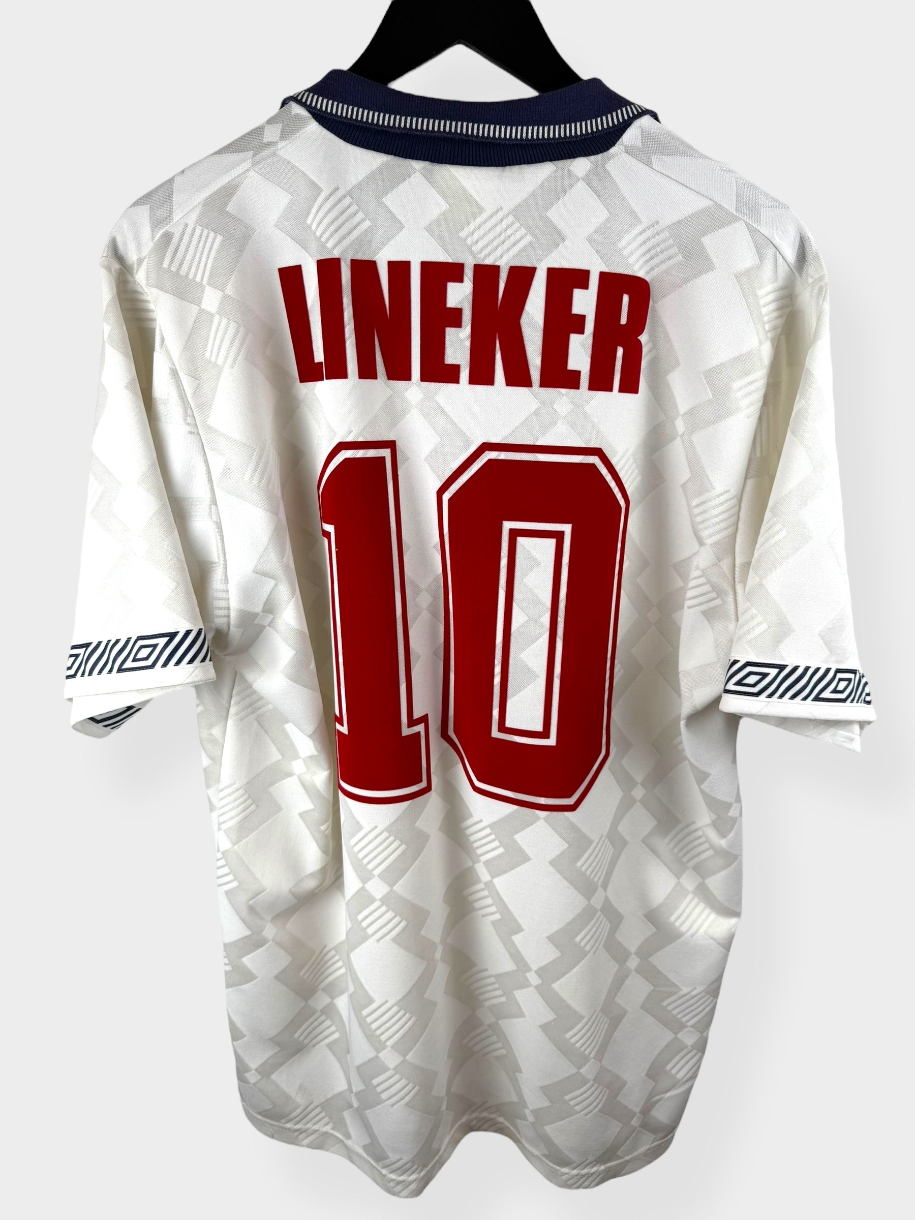 1990-92 ENGLAND HOME SHIRT LINEKER #10 XL
