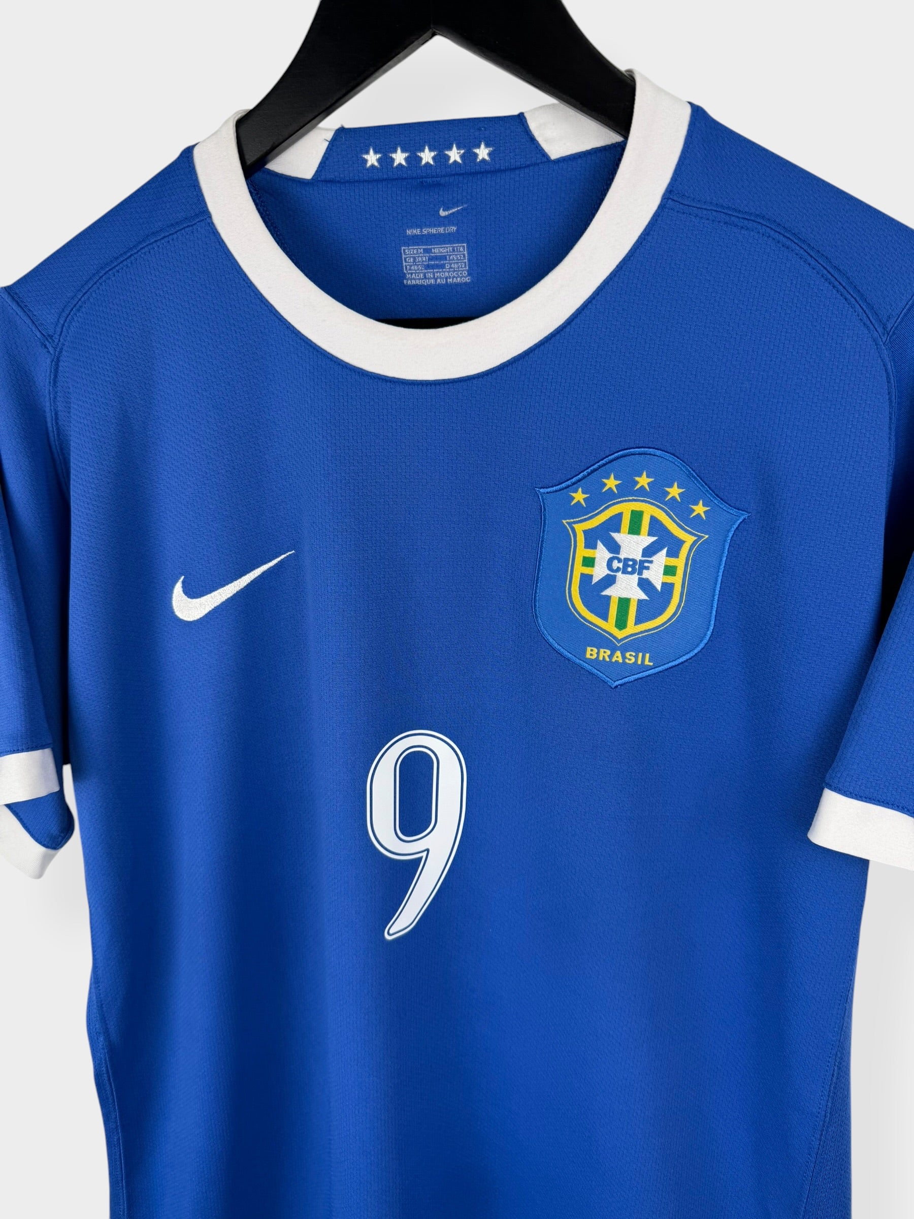 MAILLOT EXTÉRIEUR BRÉSIL 2006-08 RONALDO #9 M