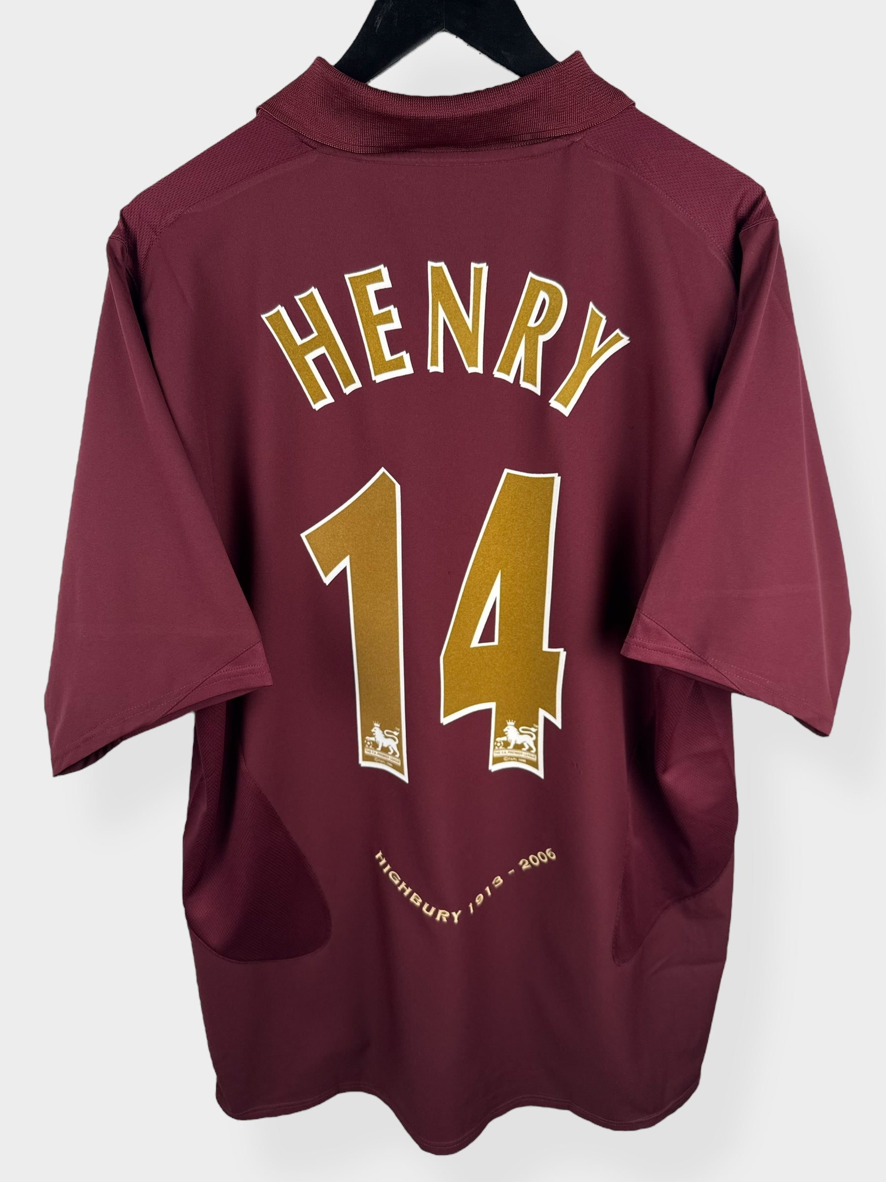 2005-06 ARSENAL HIGHBURY HOME SHIRT HENRY #14 XL
