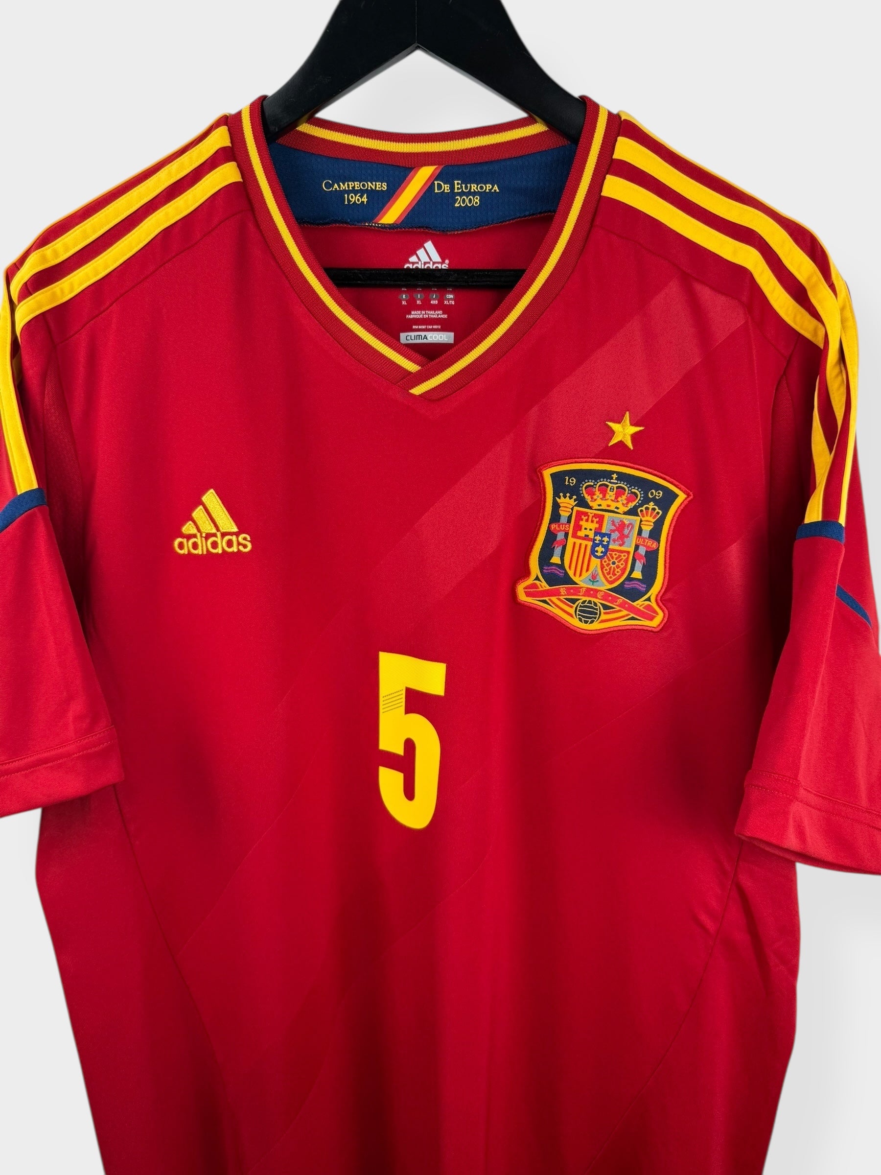 2011-12 SPAIN HOME SHIRT PUYOL #5 XL