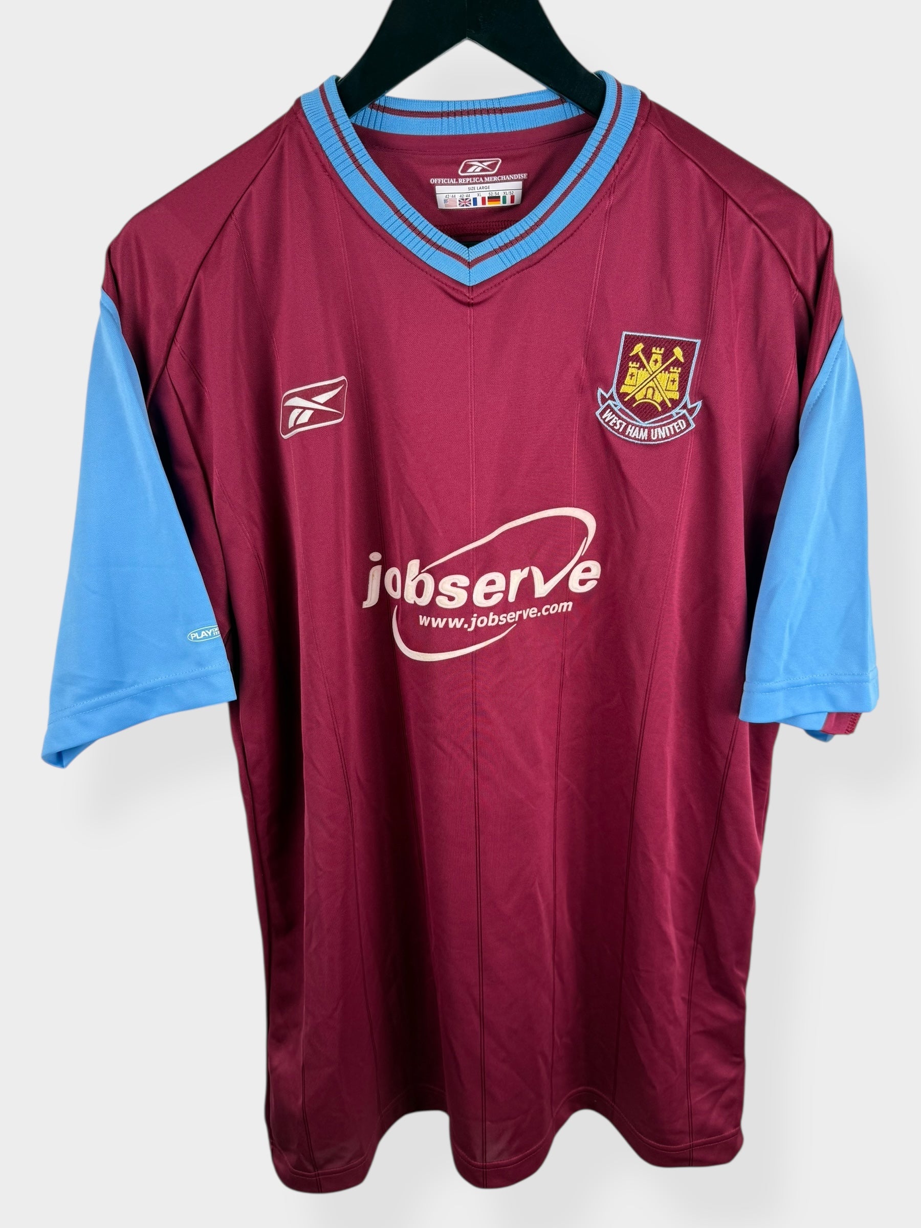 2004-05 WEST HAM UNITED HOME SHIRT XL - Authentic Football Club