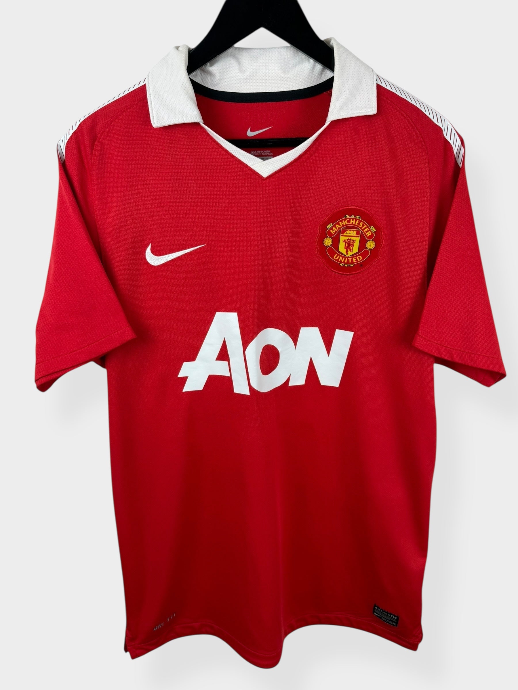 2010-11 MANCHESTER UNITED HOME SHIRT BERBATOV #9 M - Authentic Football Club