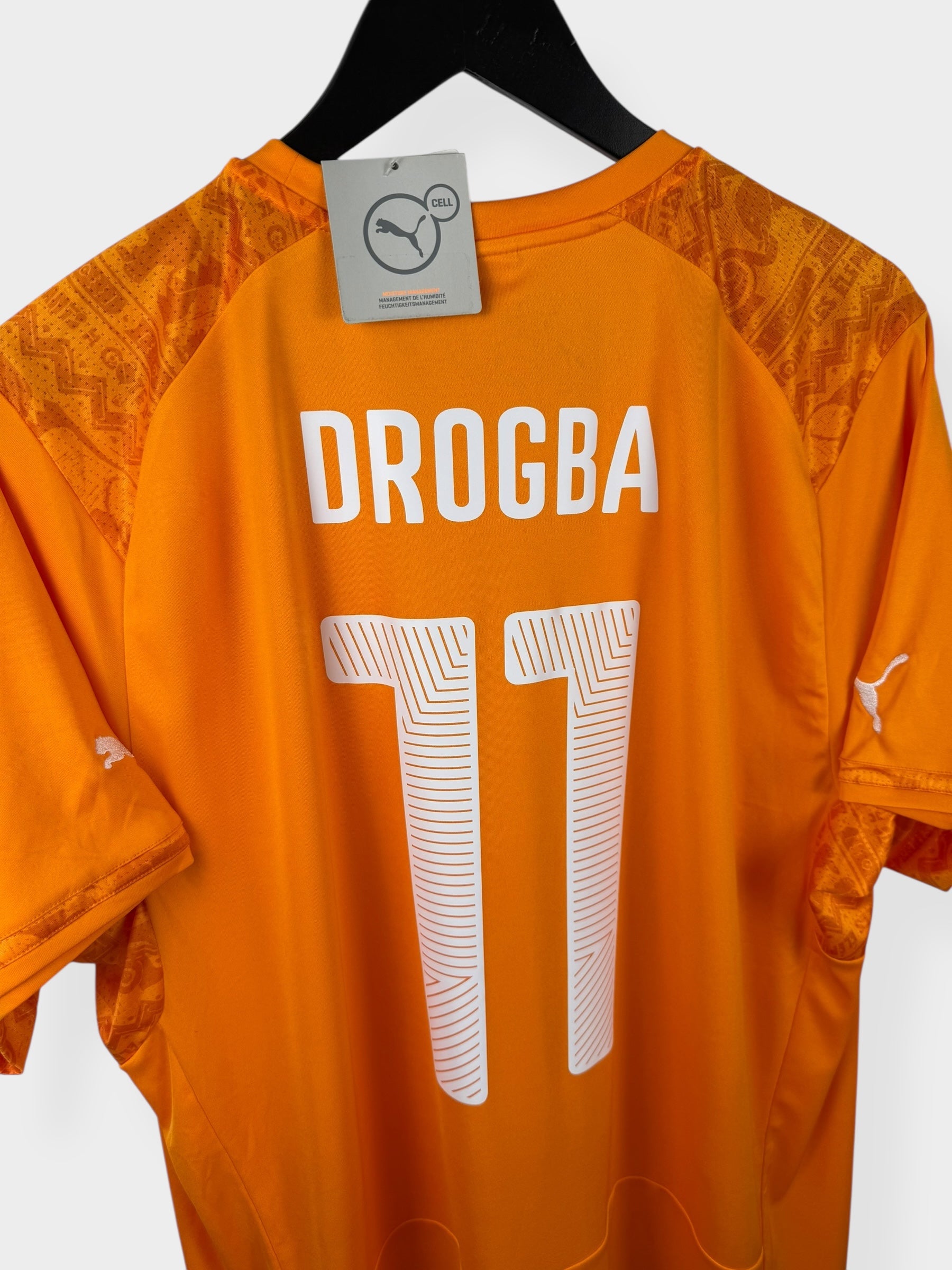 2014-15 IVORY COAST HOME SHIRT DROGBA #11 XL - Authentic Football Club