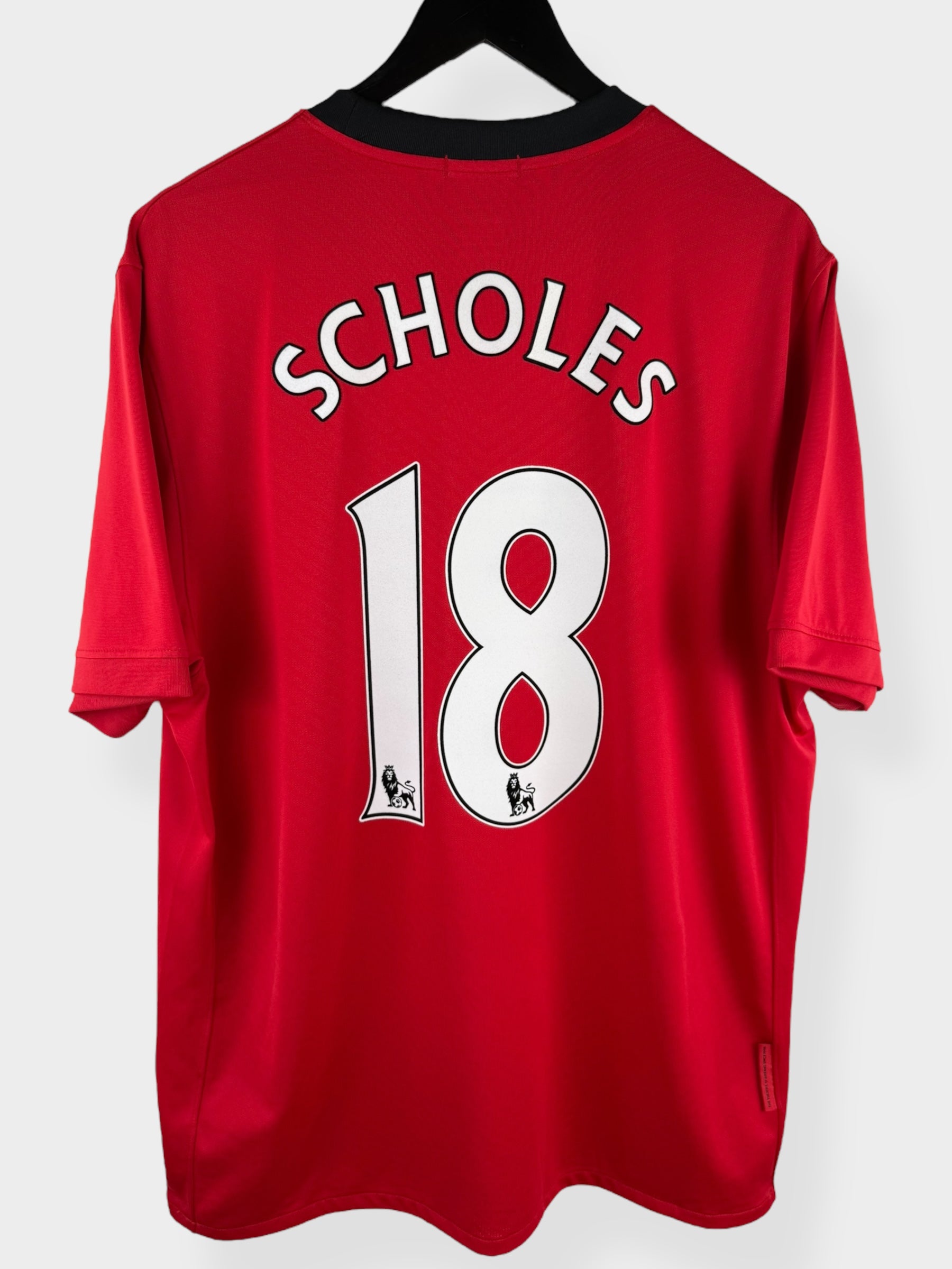 2009-10 MANCHESTER UNITED HOME SHIRT SCHOLES #18 XL