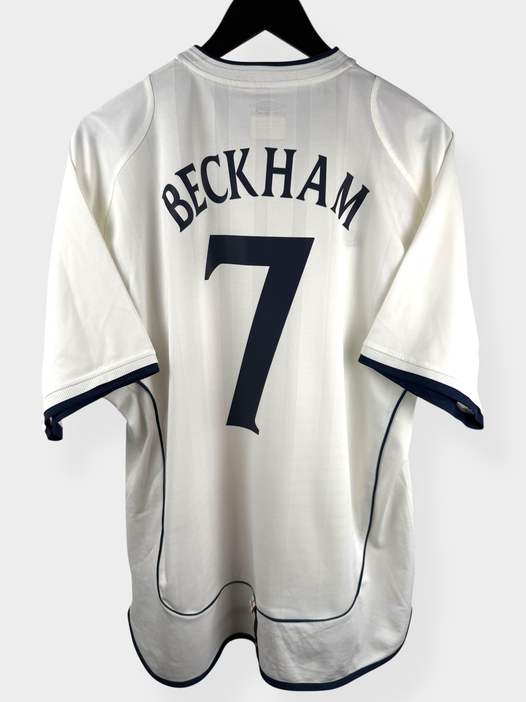 2001-03 ENGLAND HOME SHIRT BECKHAM #7 L