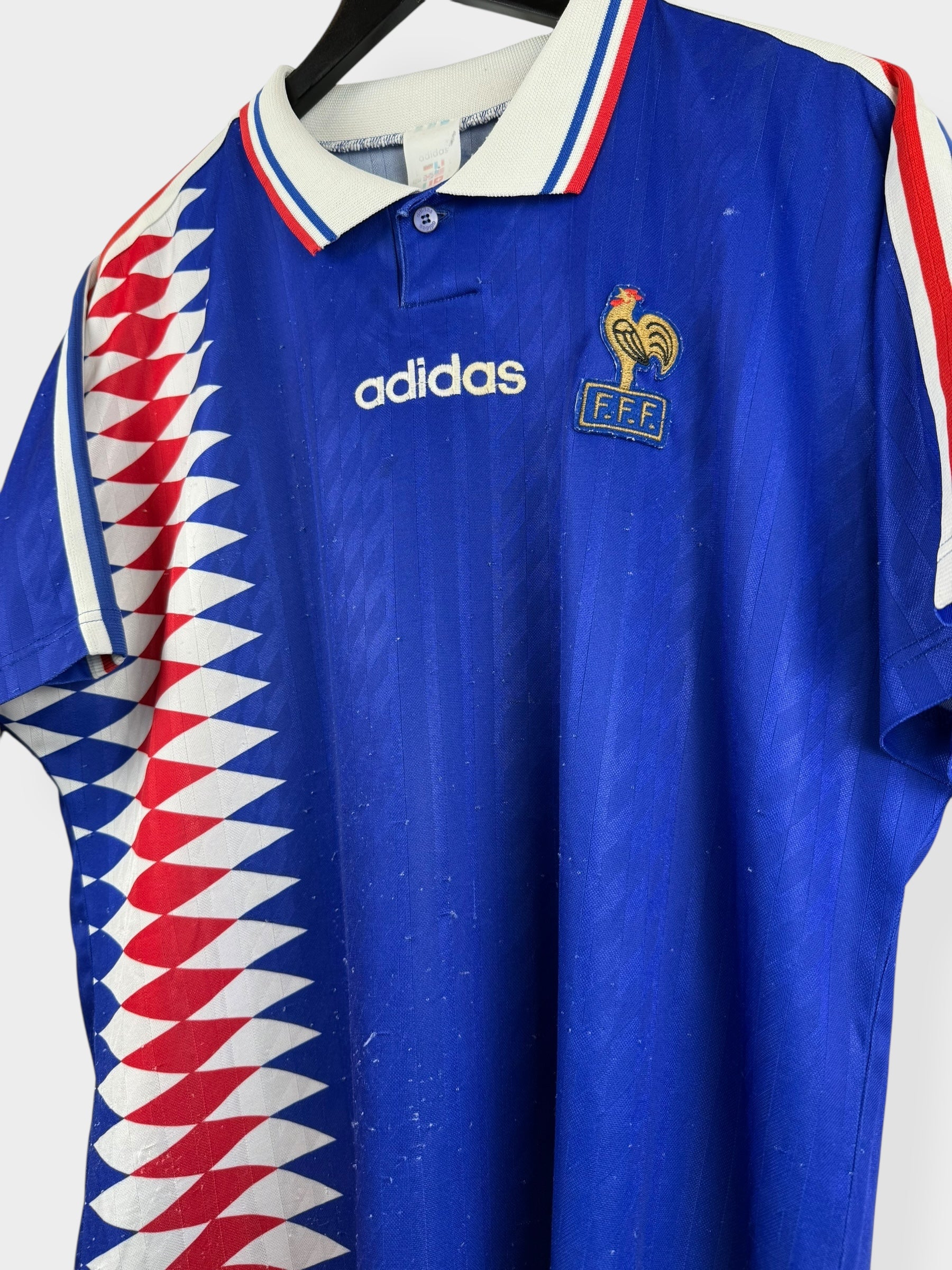 1994-96 FRANCE HOME SHIRT L - Authentic Football Club