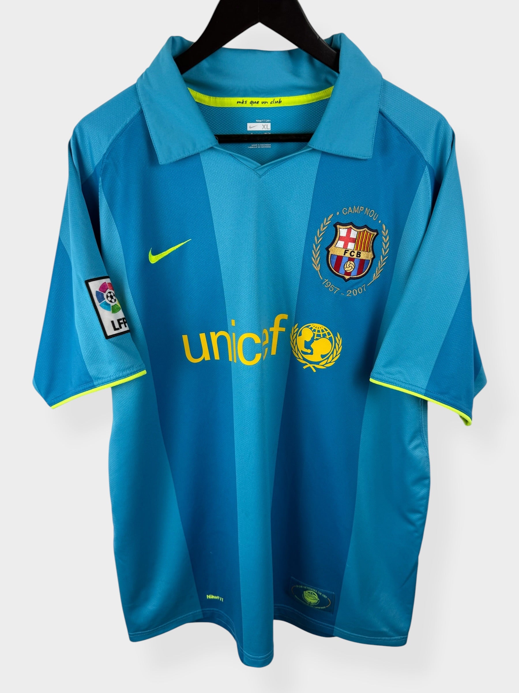 MAILLOT EXTÉRIEUR BARCELONE 2007-08 RONALDINHO #10 XL