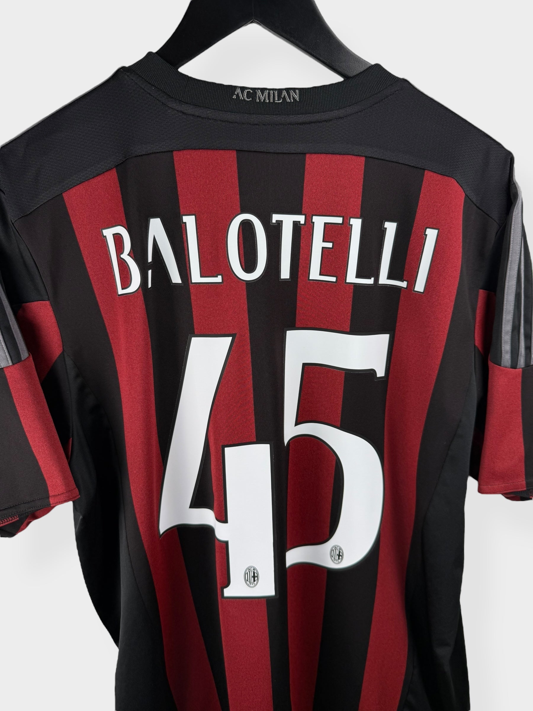 2015-16 AC MILAN HOME SHIRT BALOTELLI #45 XL - Authentic Football Club