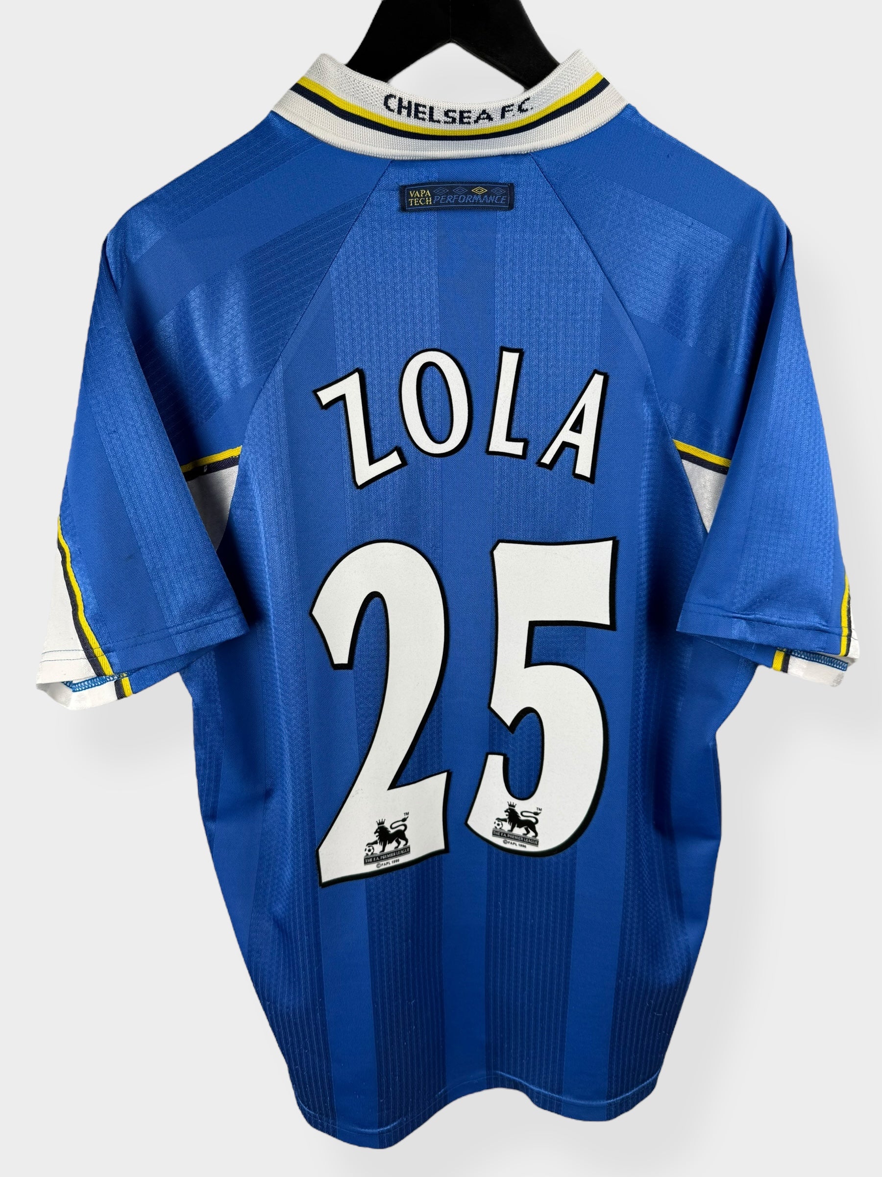1995-97 CHELSEA HOME SHIRT ZOLA #25 L - Authentic Football Club