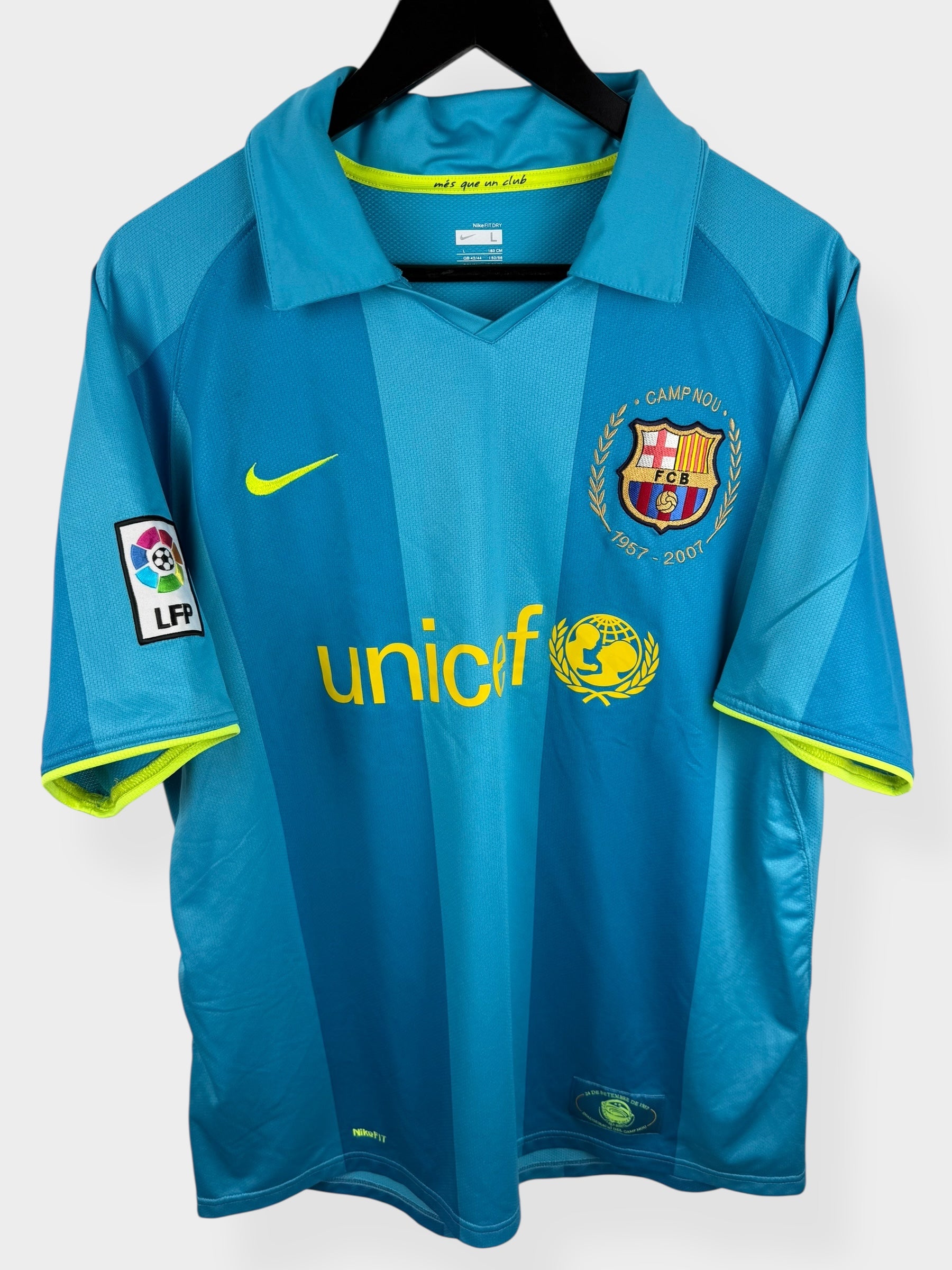2007-08 BARCELONA AWAY SHIRT MESSI #19 L