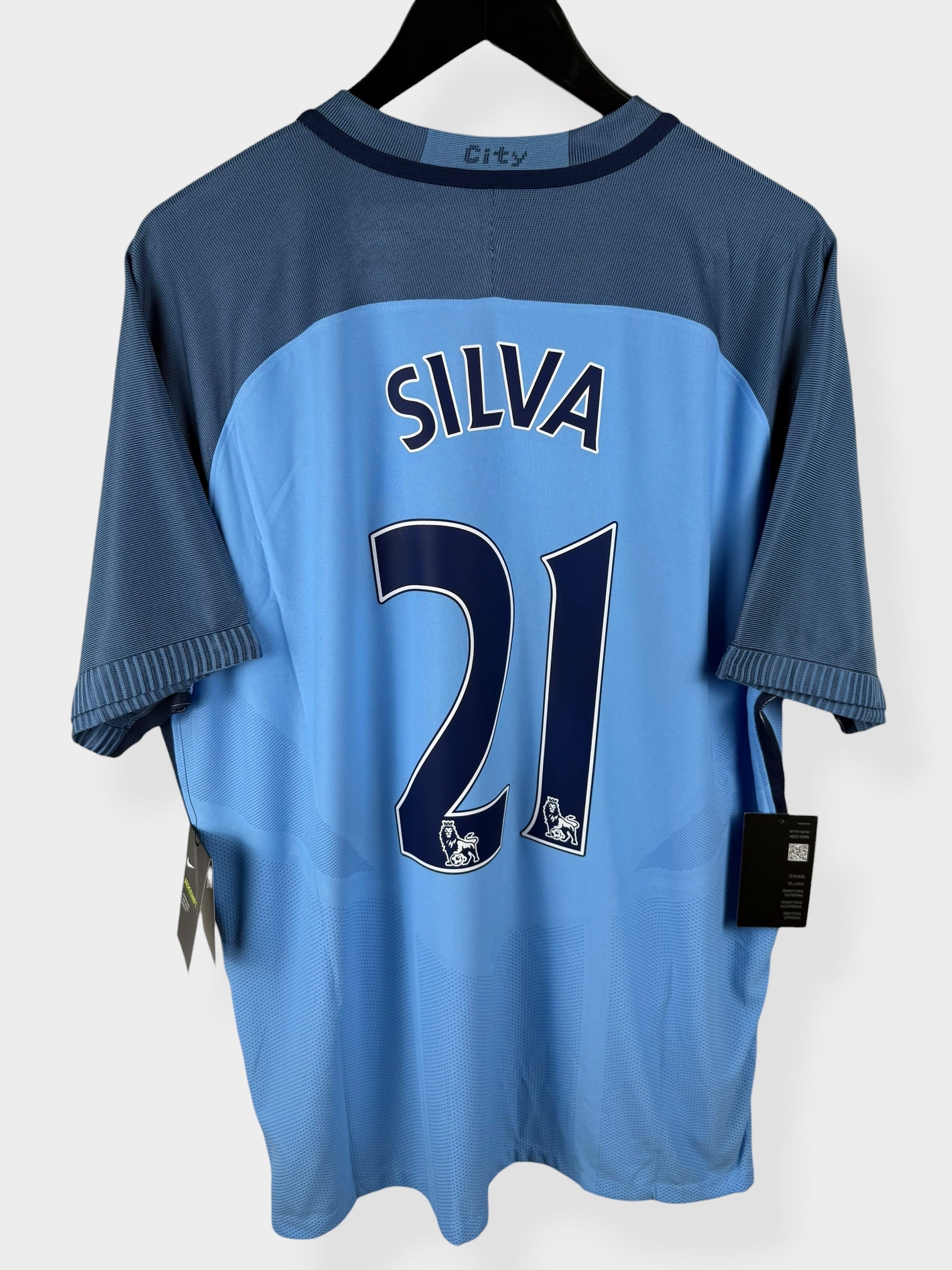 MAILLOT DOMICILE MANCHESTER CITY 2016-17 ÉDITION JOUEUR SILVA #21 XXL