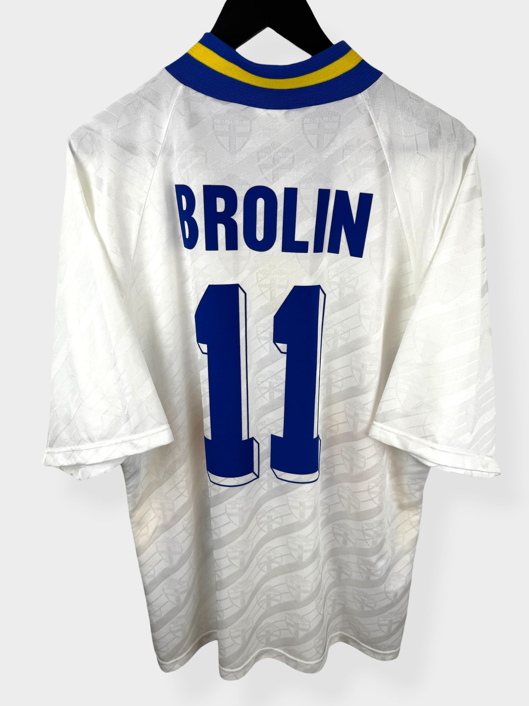 1994–96 SCHWEDEN AUSWÄRTSTRIKOT BROLIN #11 XL