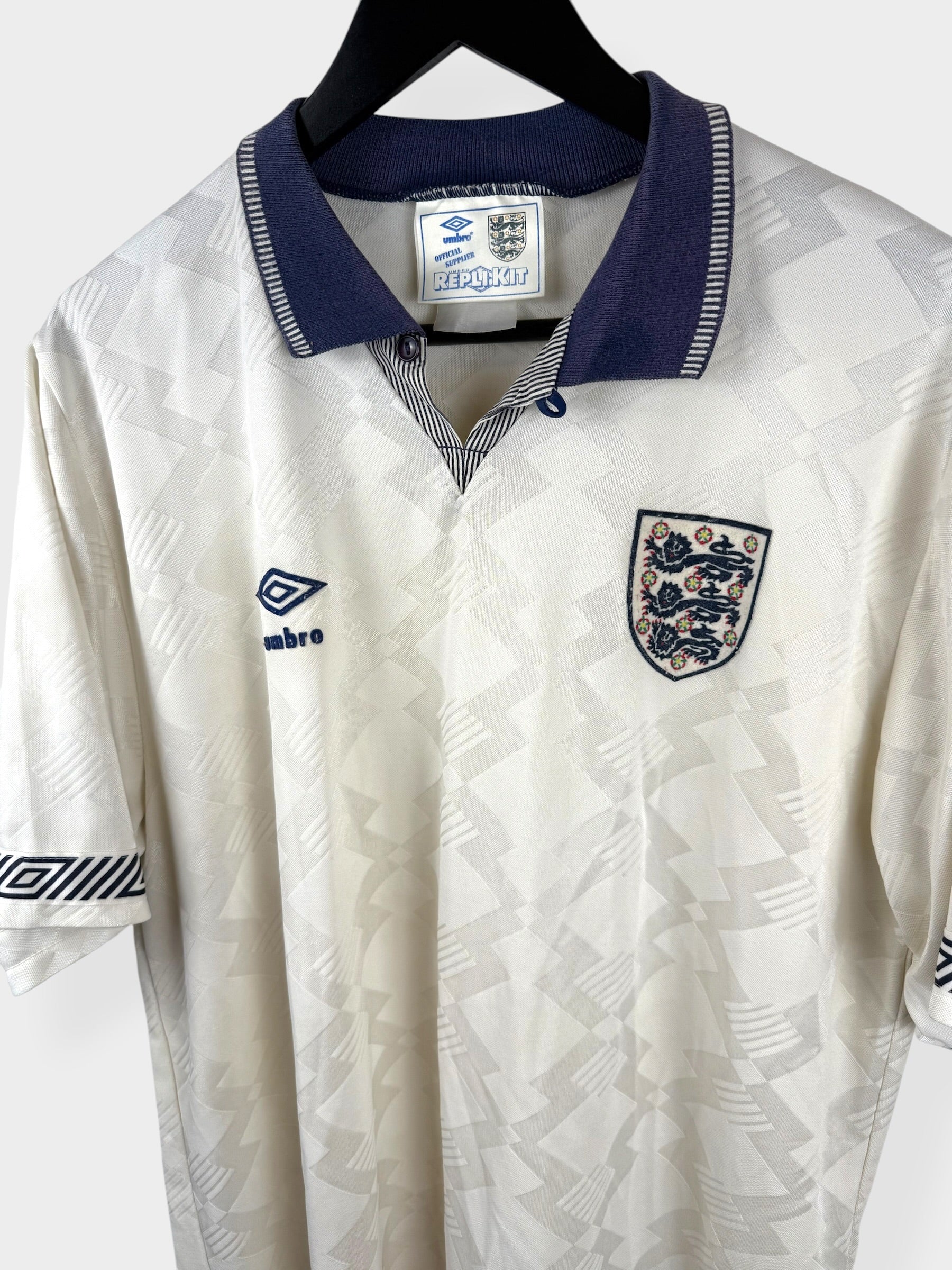 1990-92 ENGELAND THUISSHIRT L