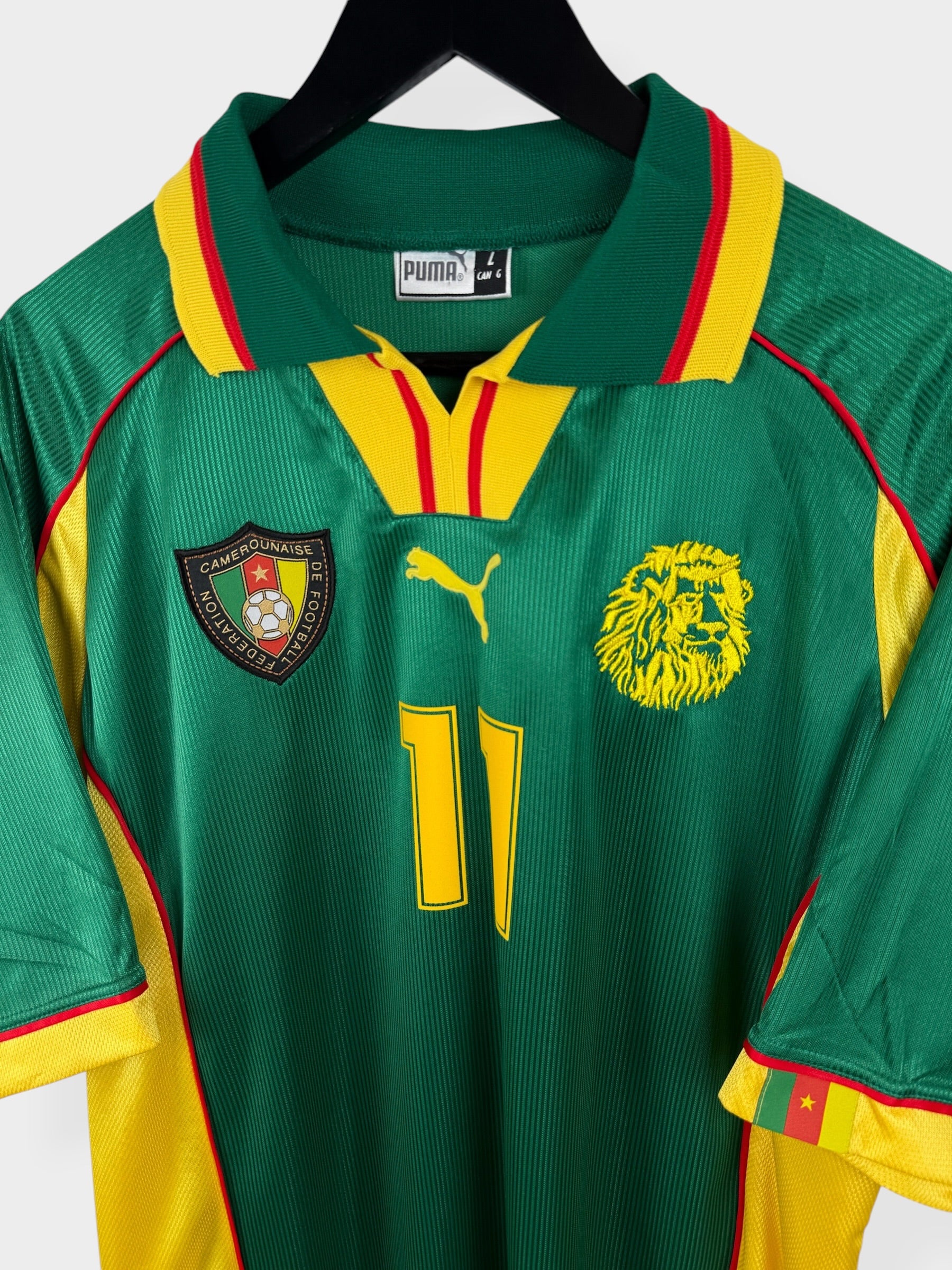 1998-99 CAMEROON HOME SHIRT ETO'O #11 L