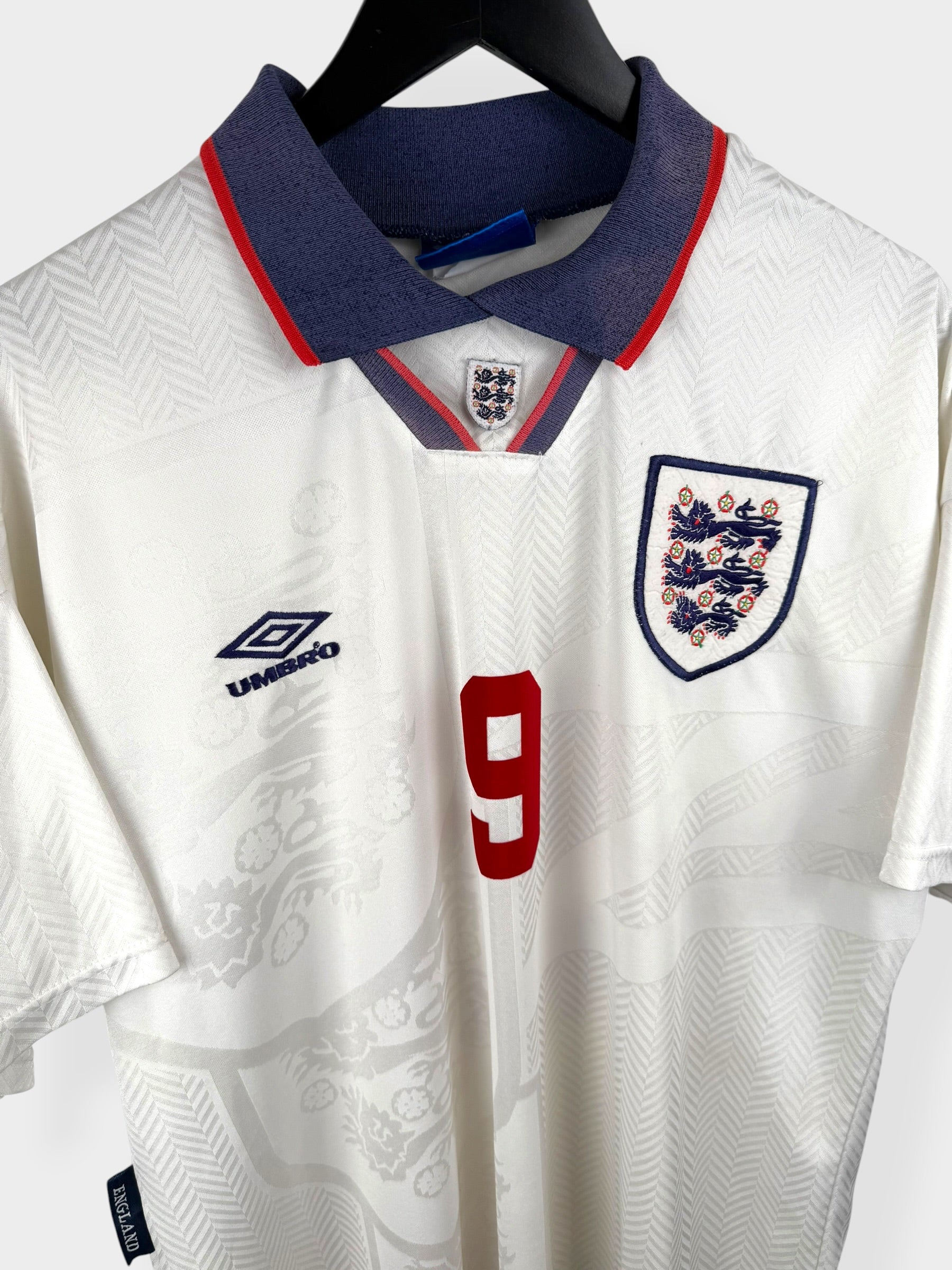 1993-95 ENGLAND HEIMTRIKOT SHEARER #9 L