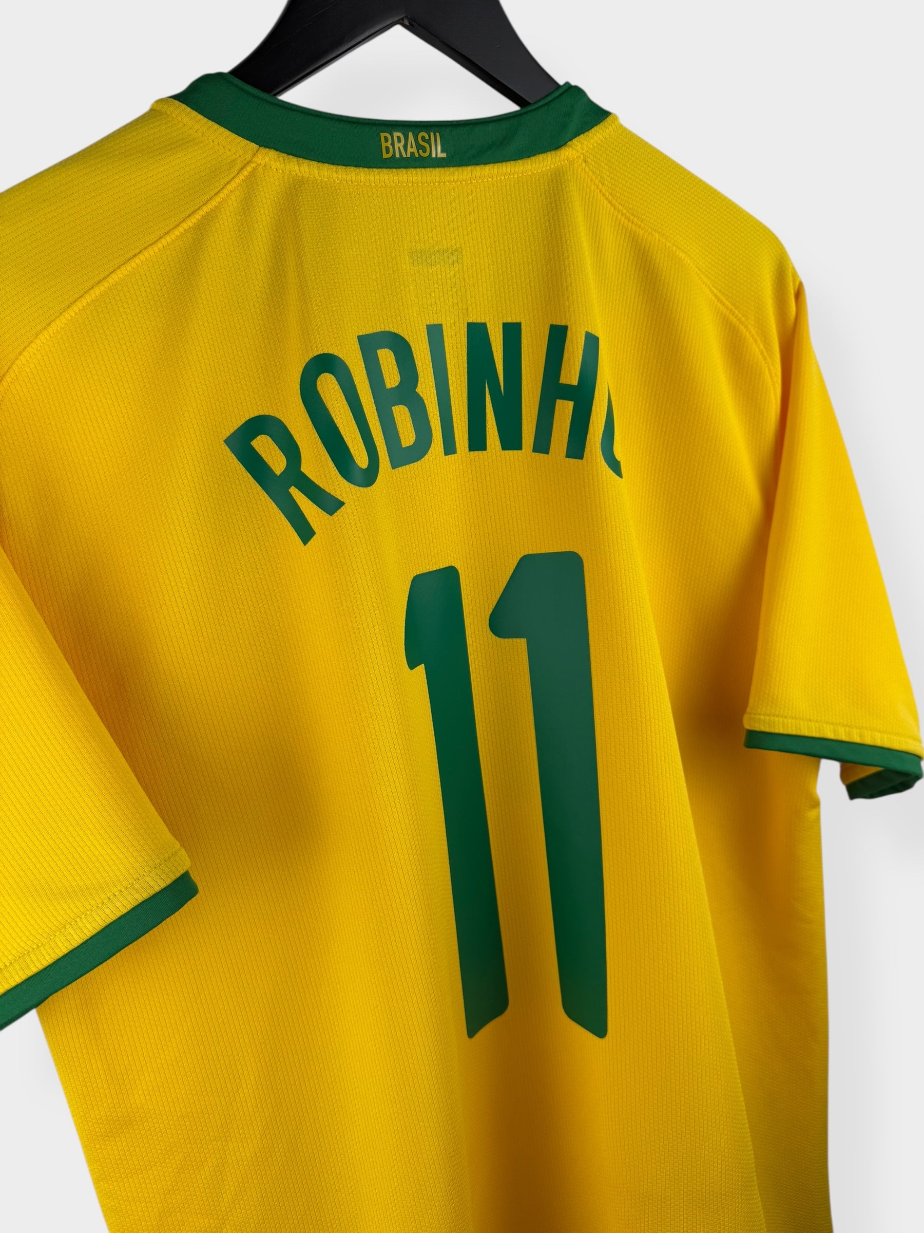 2008-10 BRAZIL HOME SHIRT ROBINHO # 11 L