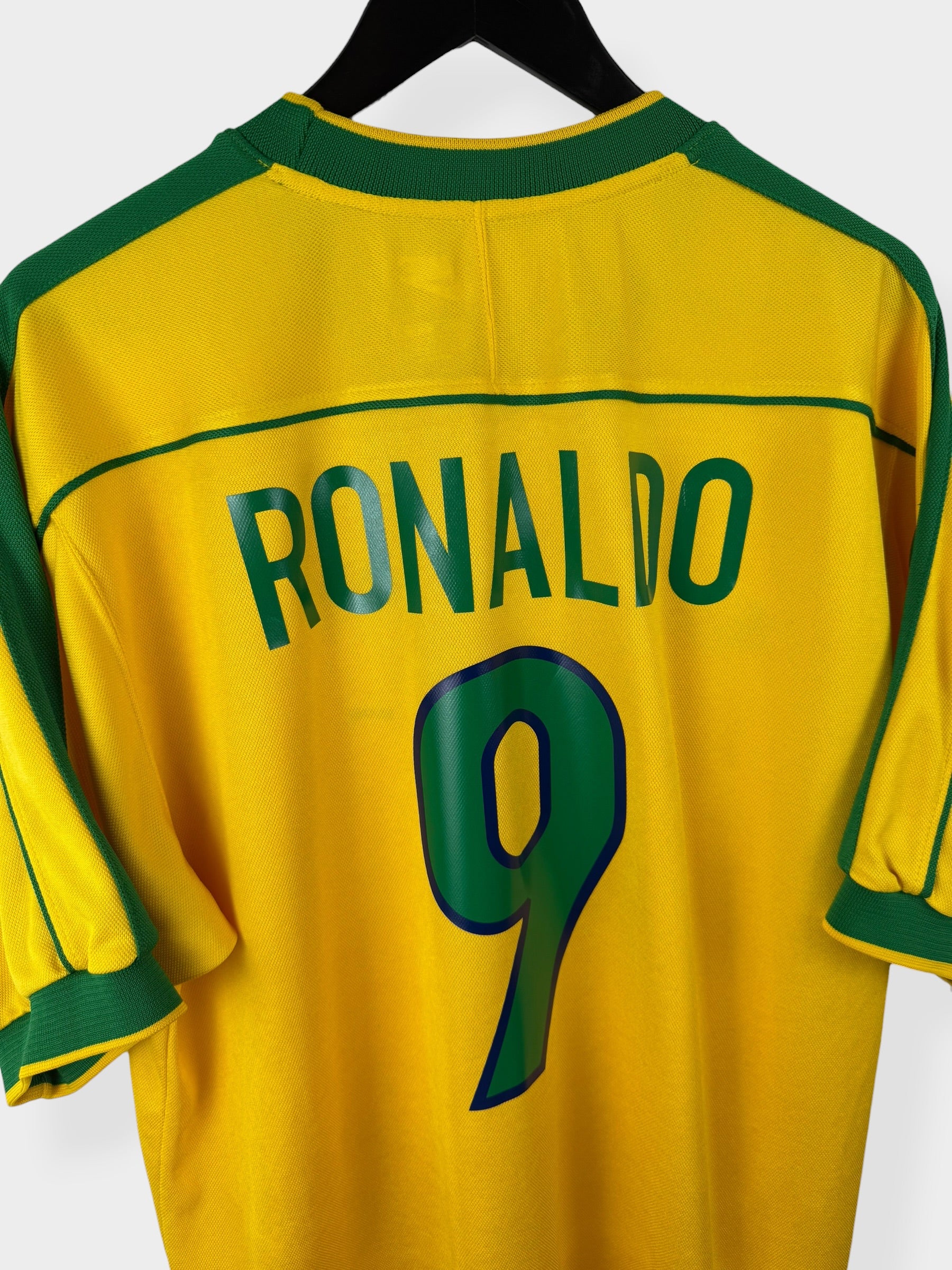 MAILLOT DOMICILE BRÉSIL 1998-00 RONALDO #9 XL