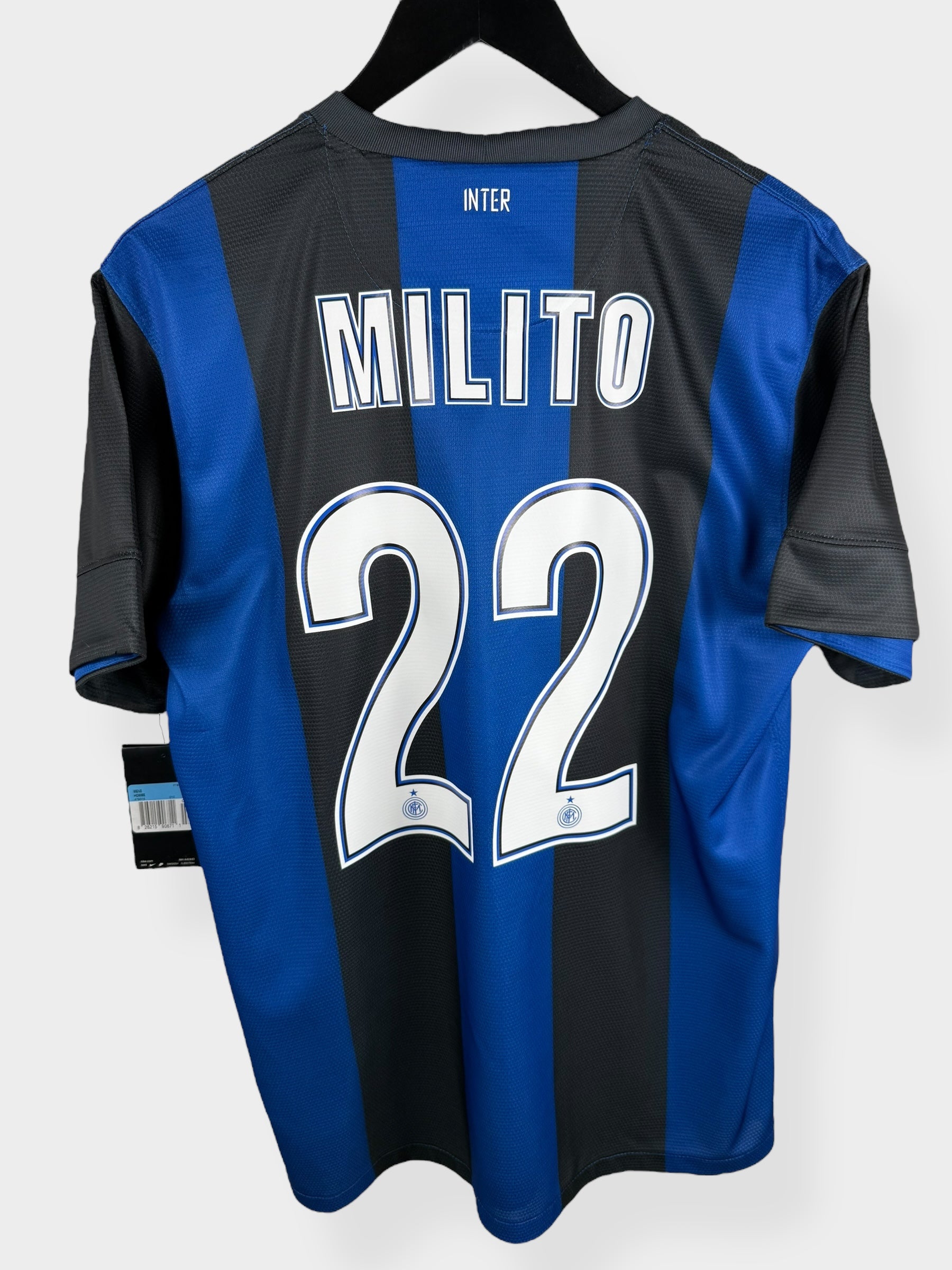 2012-13 INTER MILAN HOME SHIRT MILITO #22 M - Authentic Football Club