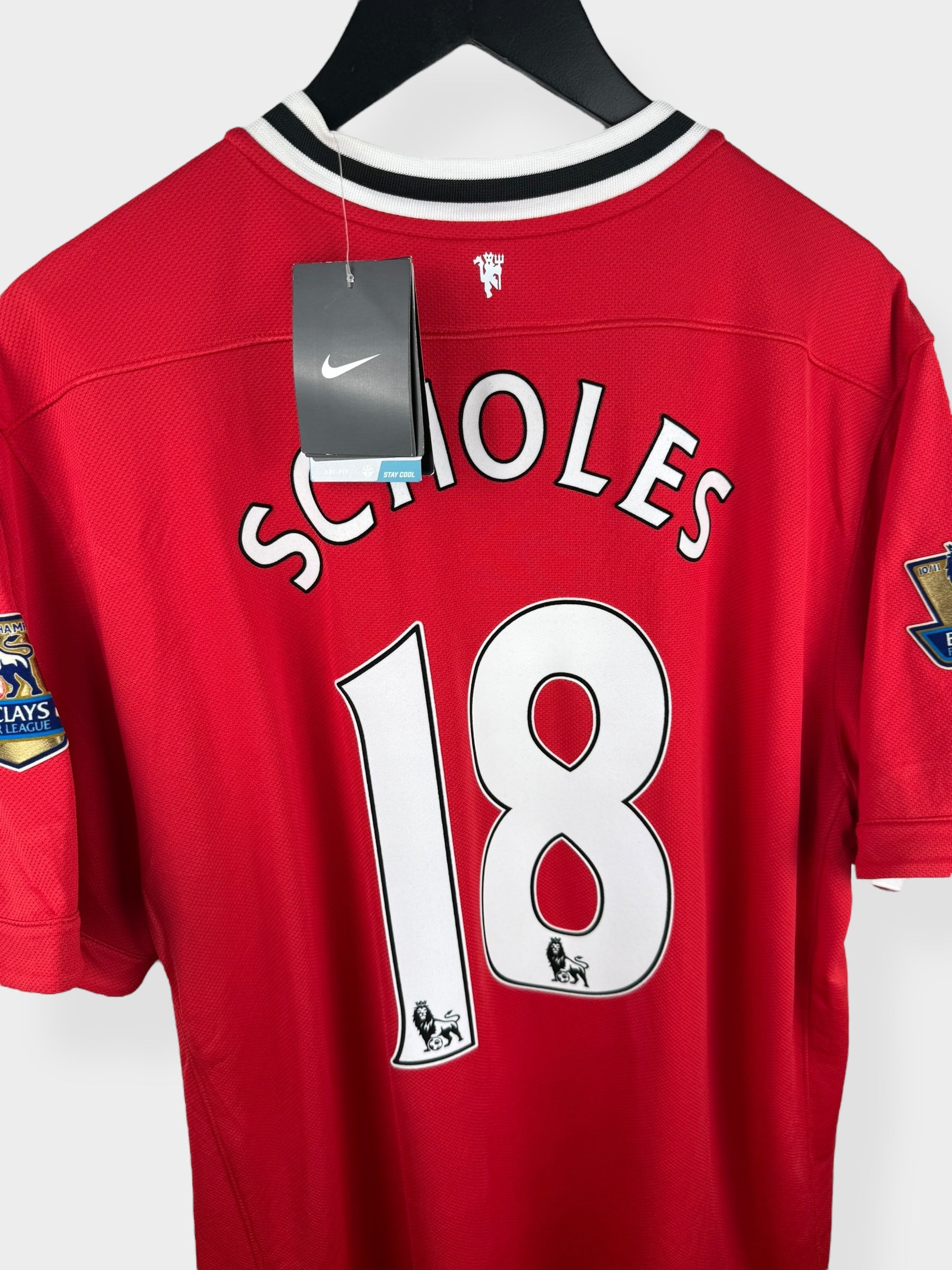 2011-12 MANCHESTER UNITED HOME SHIRT SCHOLES #18 XXL - Authentic Football Club
