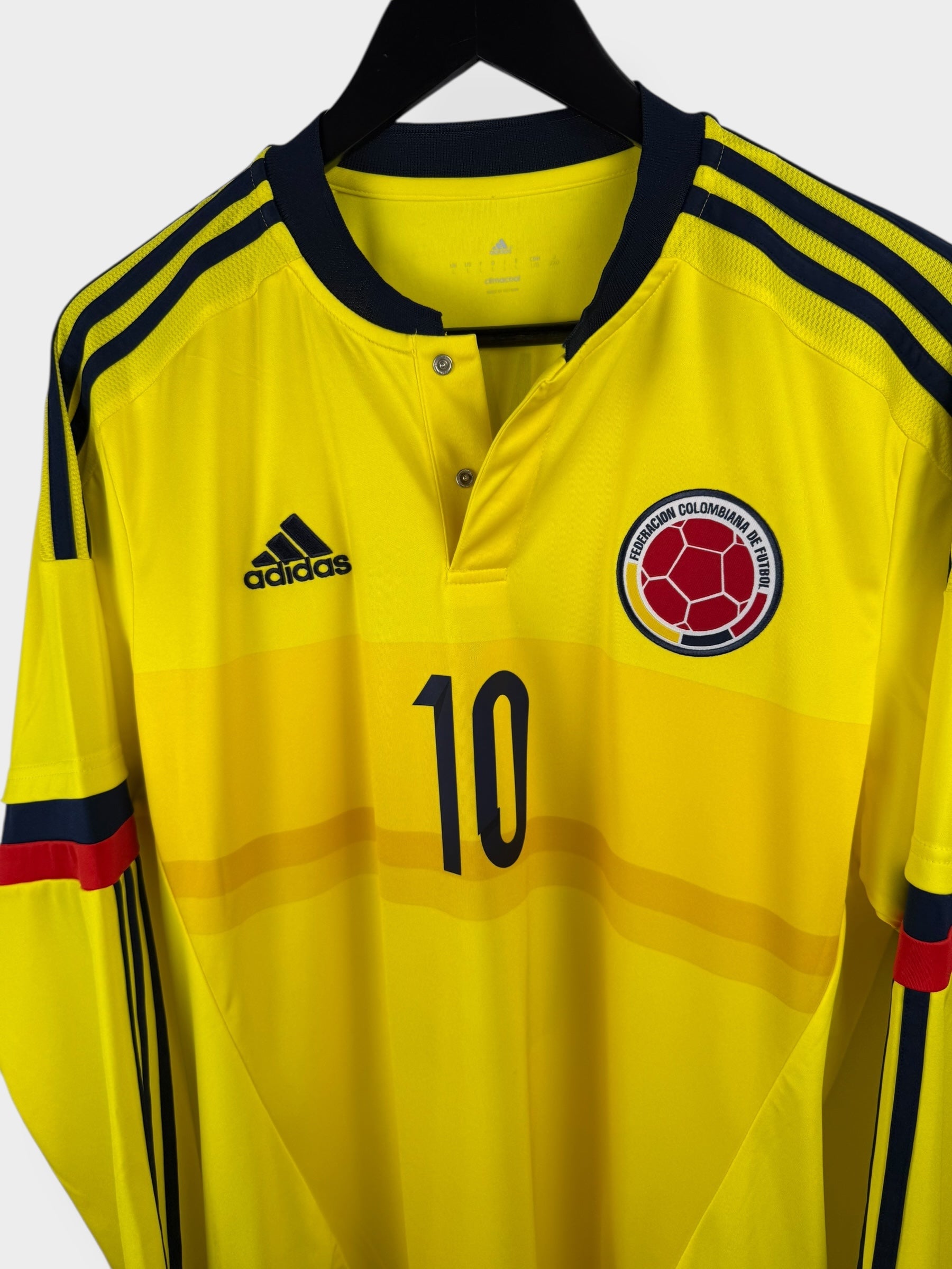 2015-17 COLOMBIA HOME SHIRT LS JAMES #10 L - Authentic Football Club