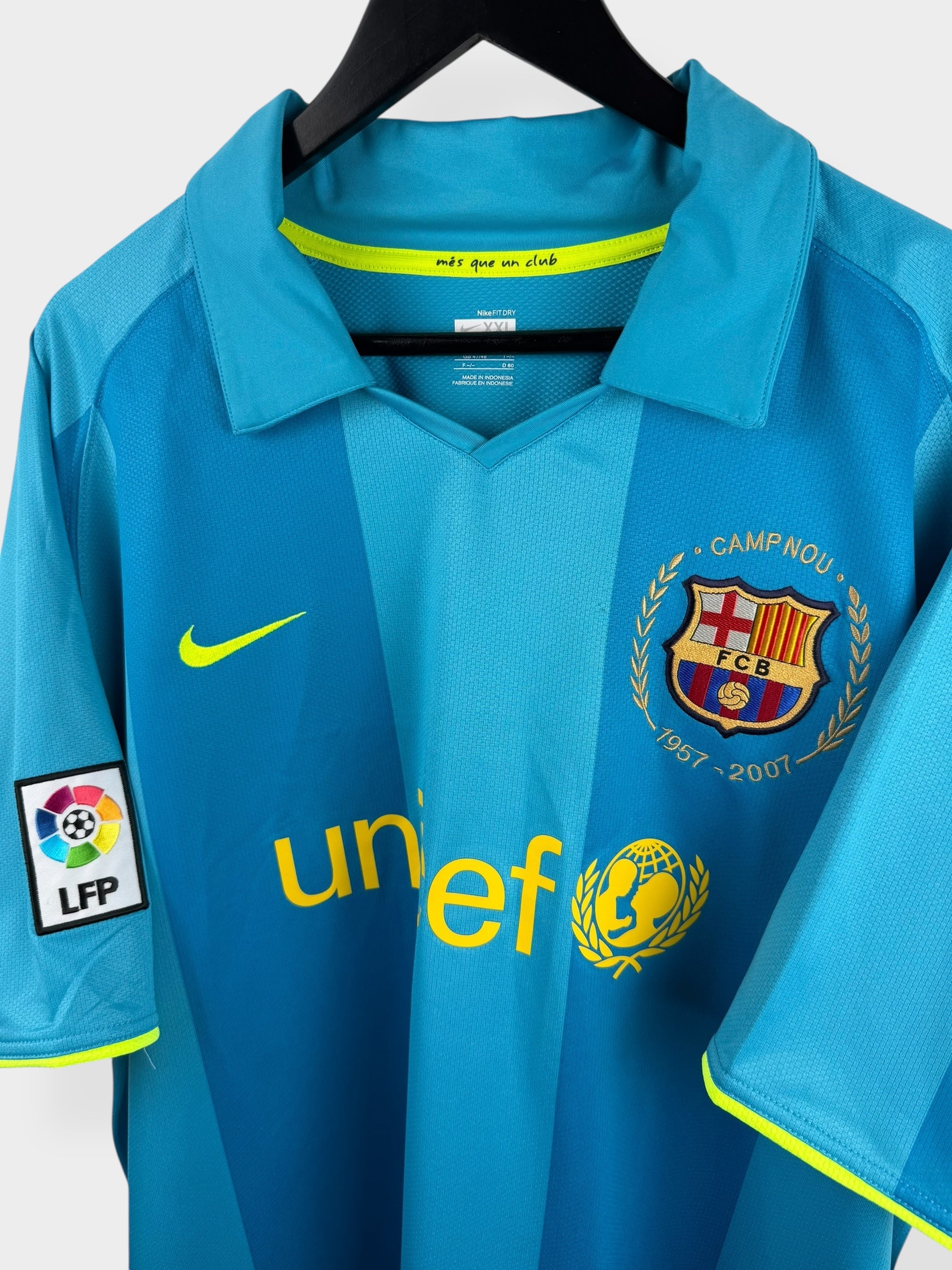 2007-08 BARCELONA AWAY SHIRT RONALDINHO #10 XXL - Authentic Football Club