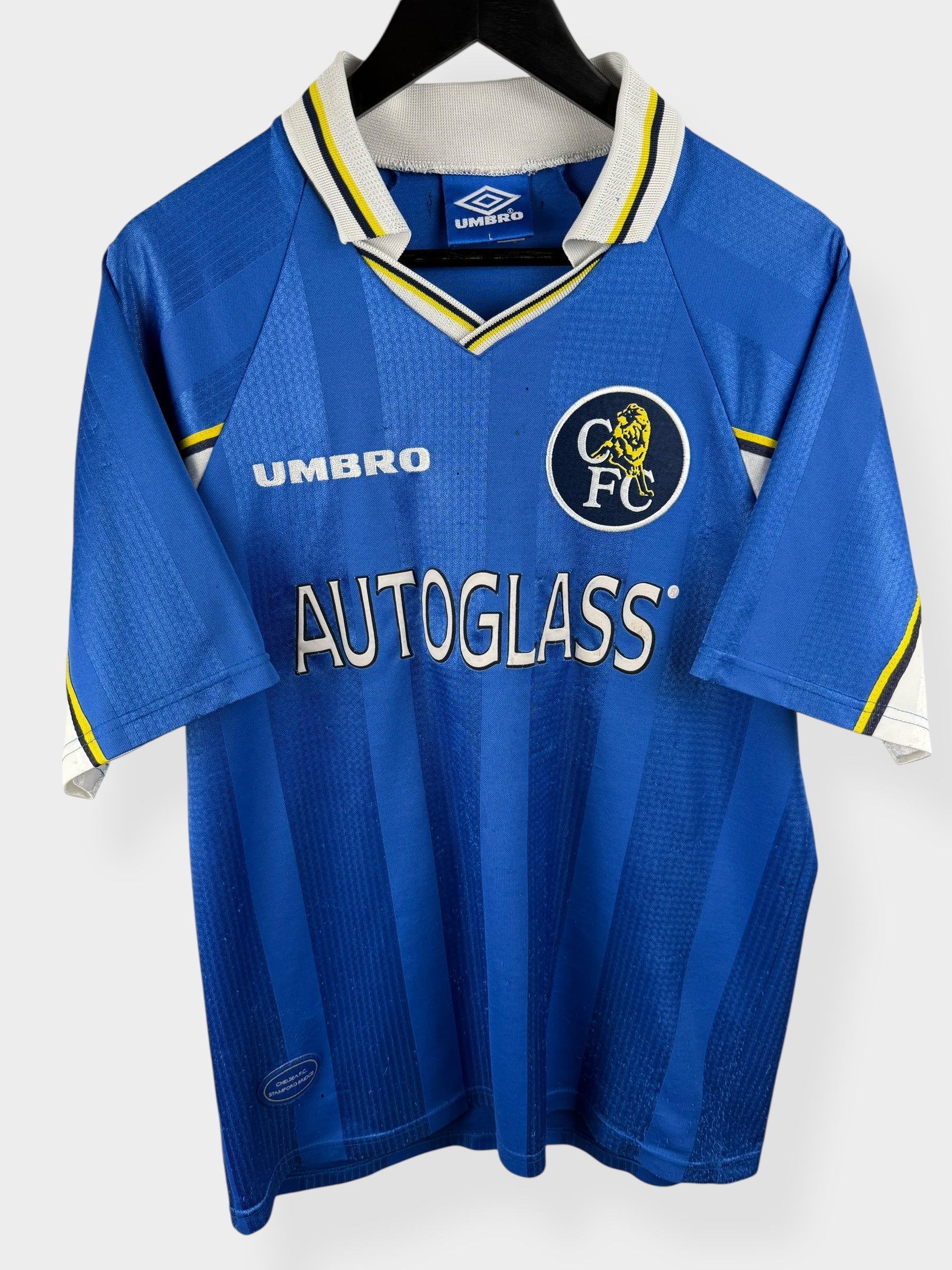 1995-97 CHELSEA HOME SHIRT ZOLA #25 L - Authentic Football Club