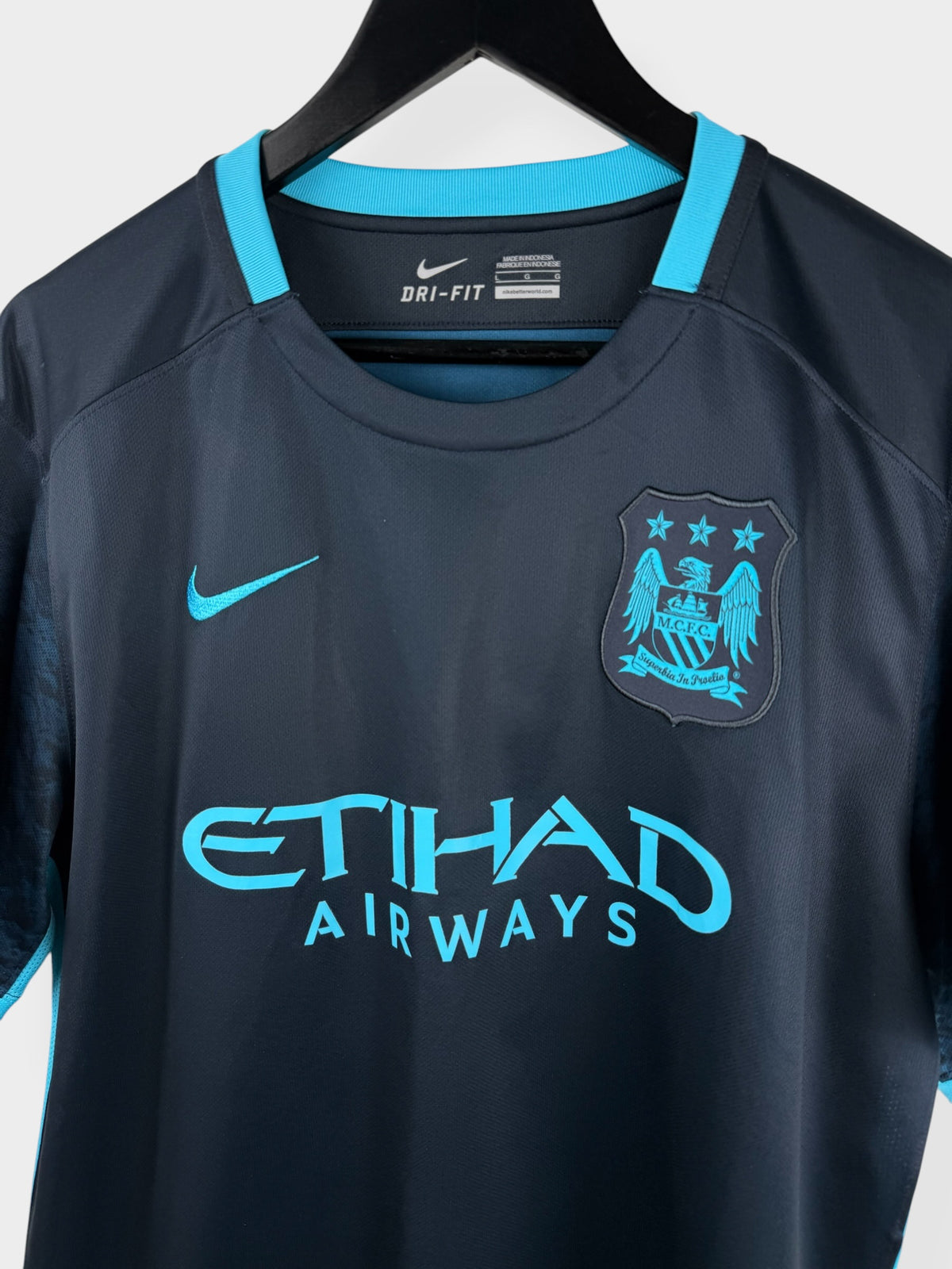 2015-16 MANCHESTER CITY AUSWÄRTSTRIKOT KUN AGÜERO #10 L