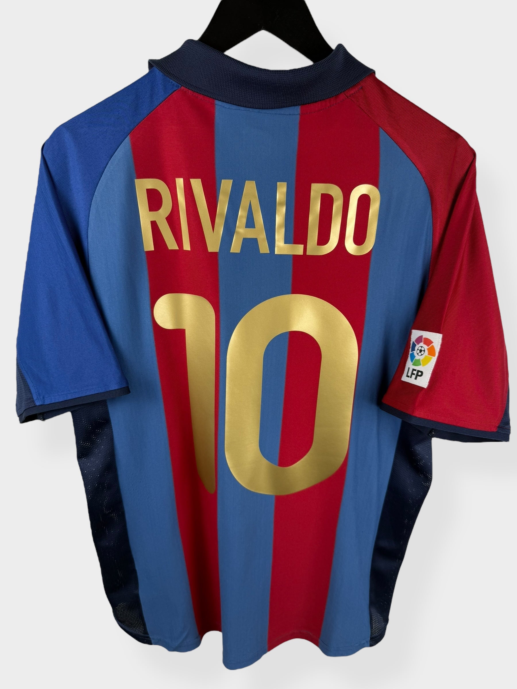 1998-00 BARCELONA HOME SHIRT RIVALDO #11 M - Authentic Football Club