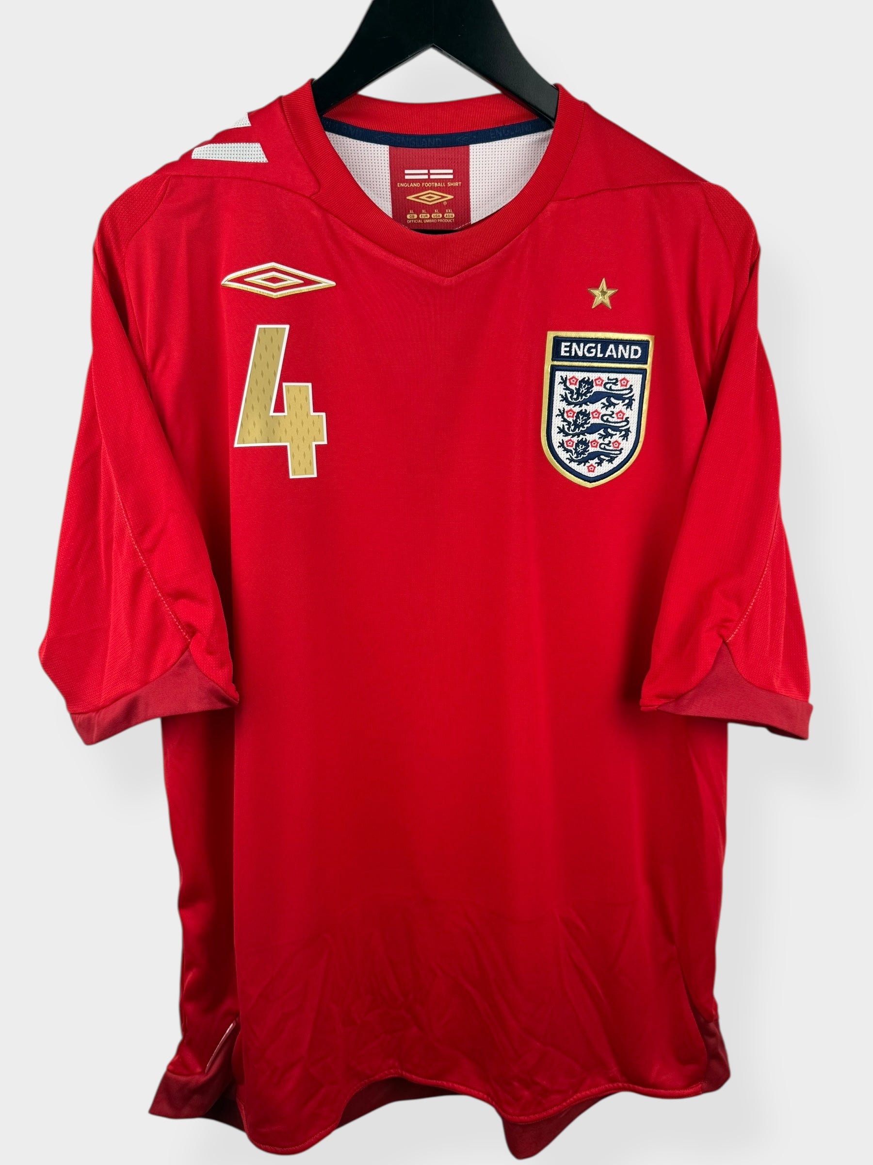 2006-08 ENGLAND AWAY SHIRT GERRARD #4 XL