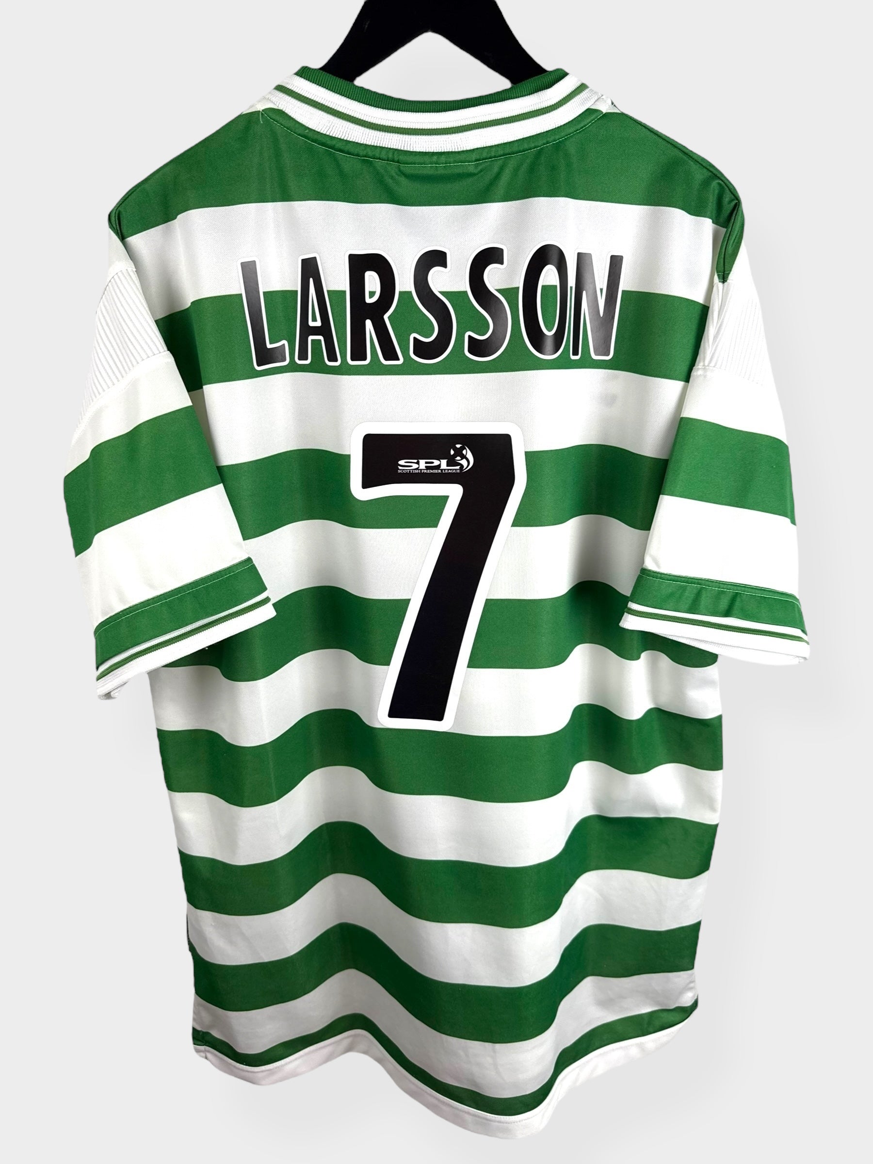1999-01 CELTIC HOME SHIRT LARSSON #7 XL
