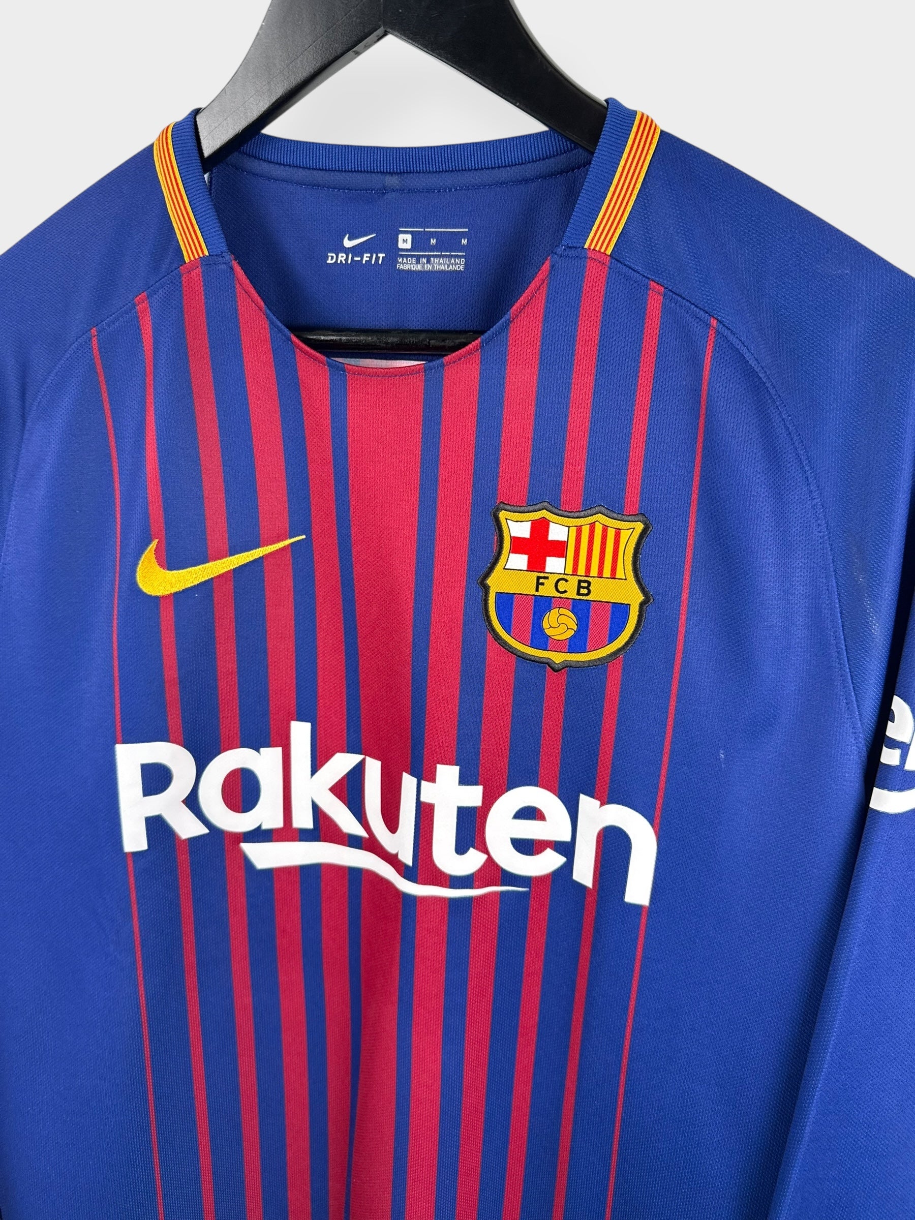 2017-18 BARCELONA HOME SHIRT LS INIESTA #8 M - Authentic Football Club