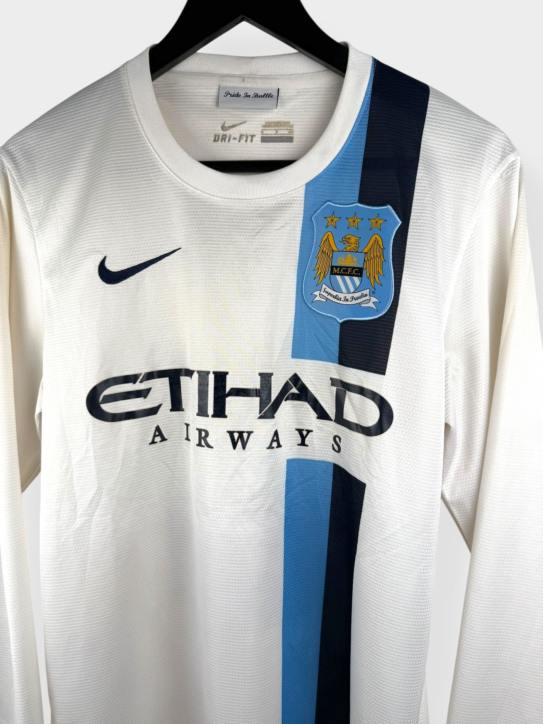 2013-14 MANCHESTER CITY DRITTES TRIKOT LS SILVA #21 S