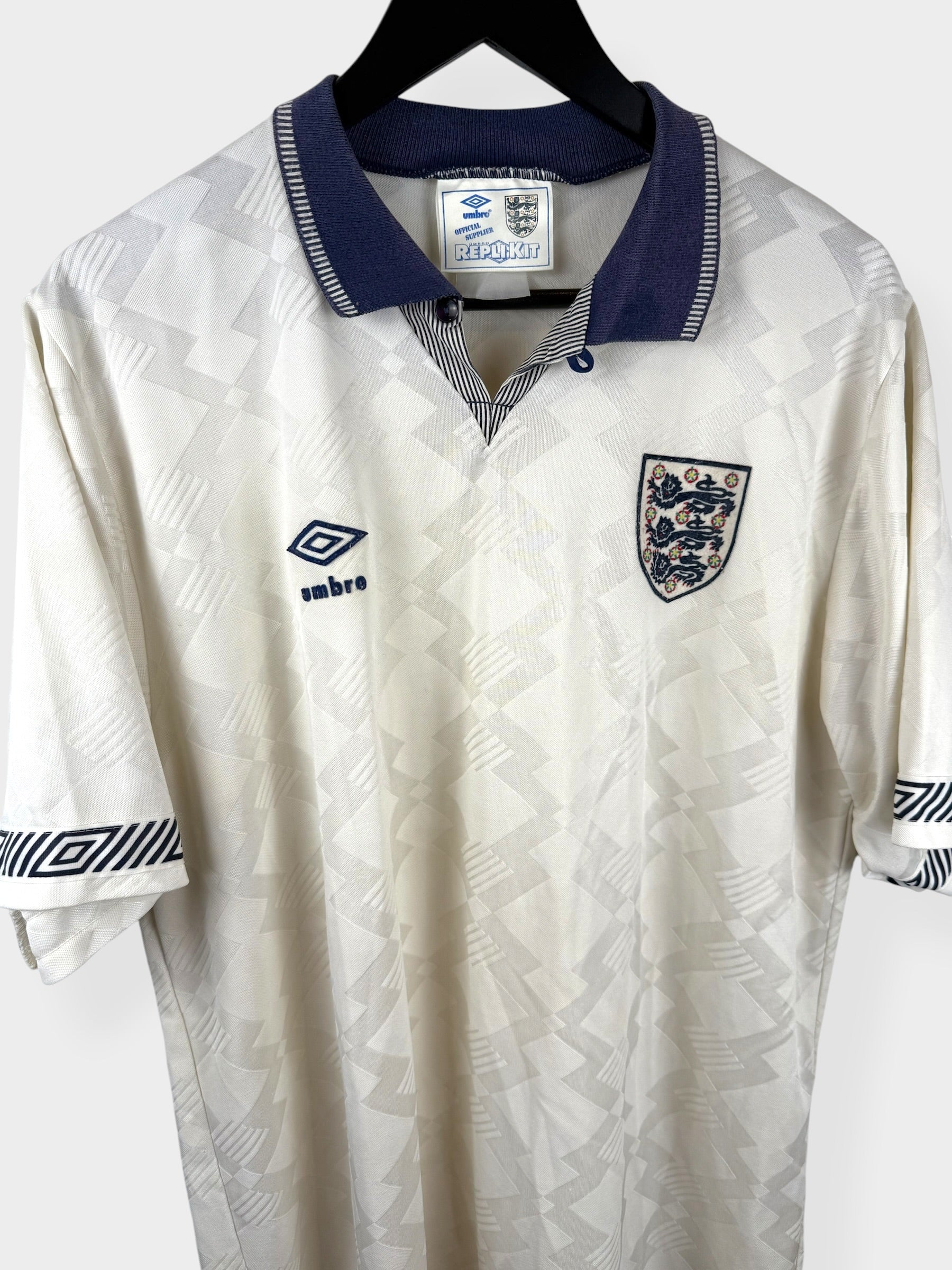 1990-92 ENGELAND THUISSHIRT L