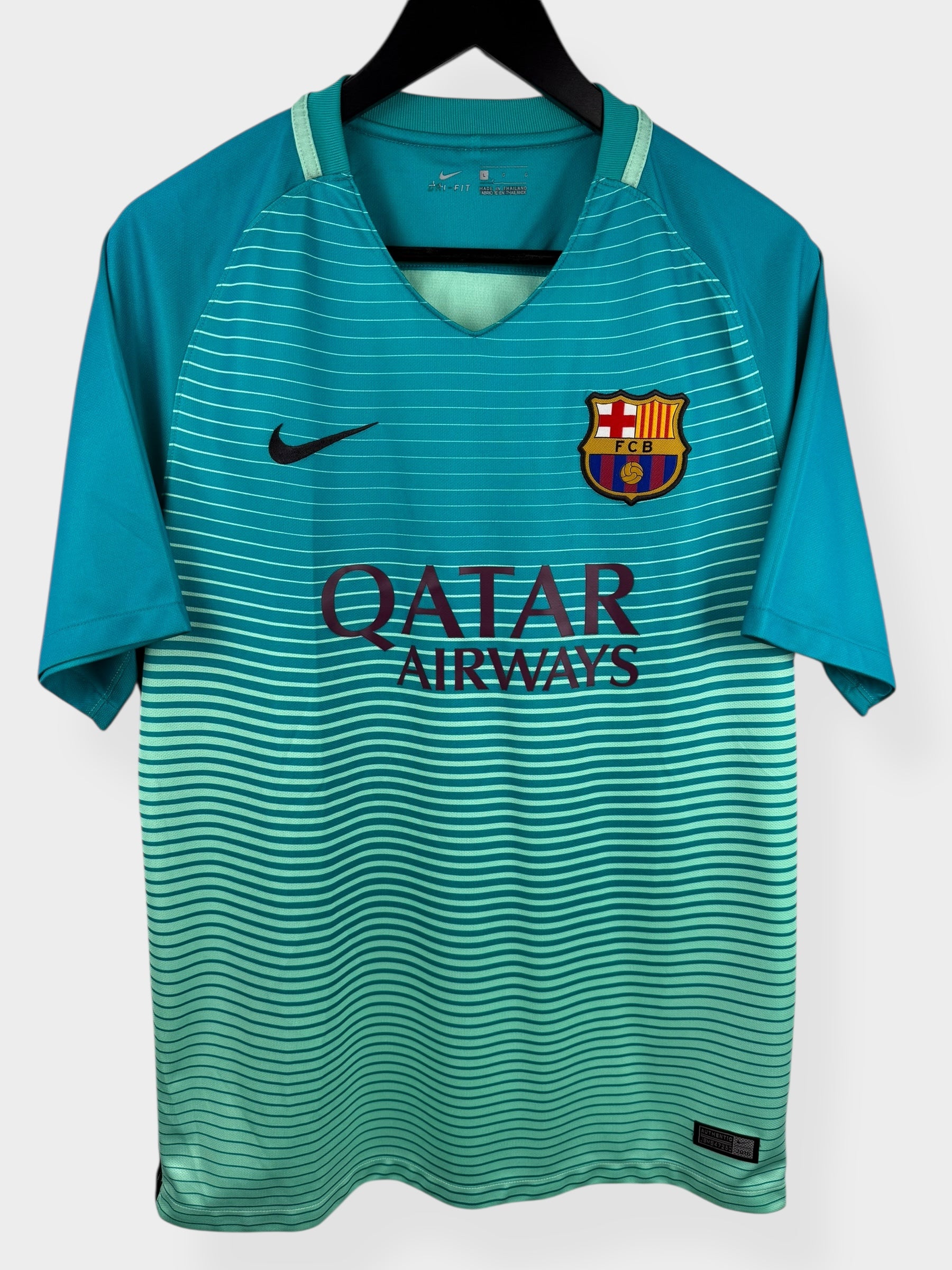 2016-17 BARCELONA DERDE SHIRT SUAREZ #9 L