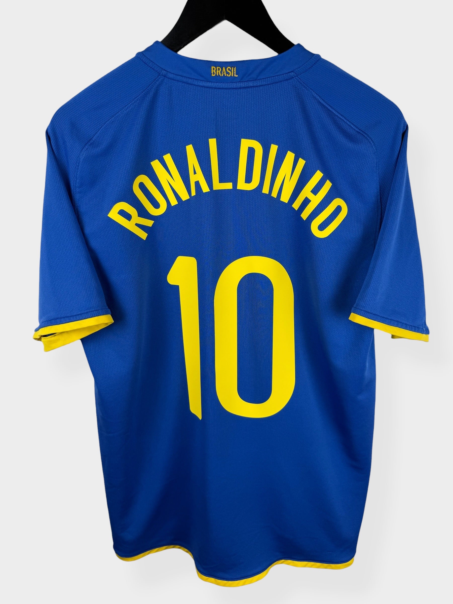 2008-10 BRAZIL AWAY SHIRT RONALDINHO #10 L