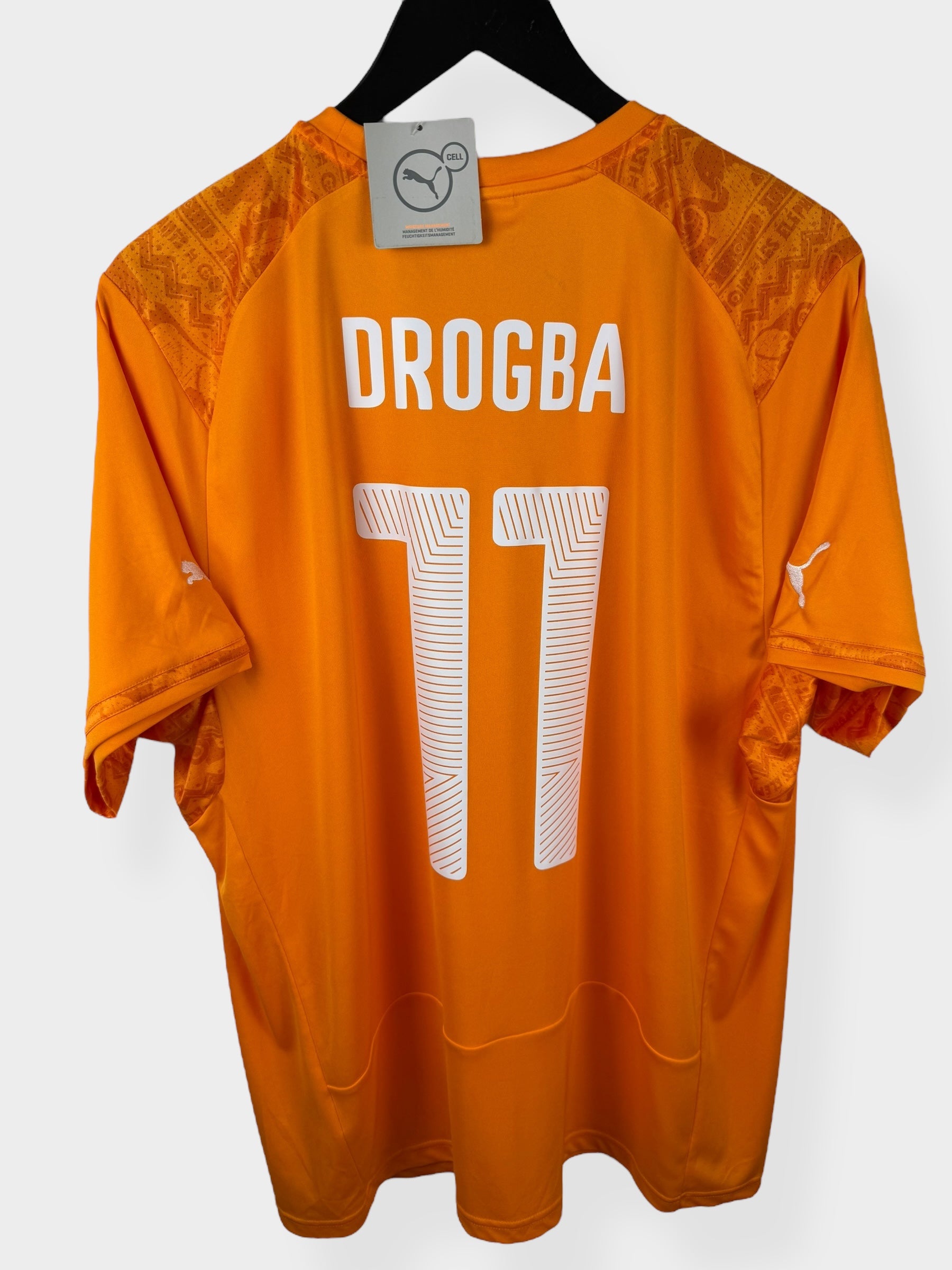 2014-15 IVORY COAST HOME SHIRT DROGBA #11 XL - Authentic Football Club