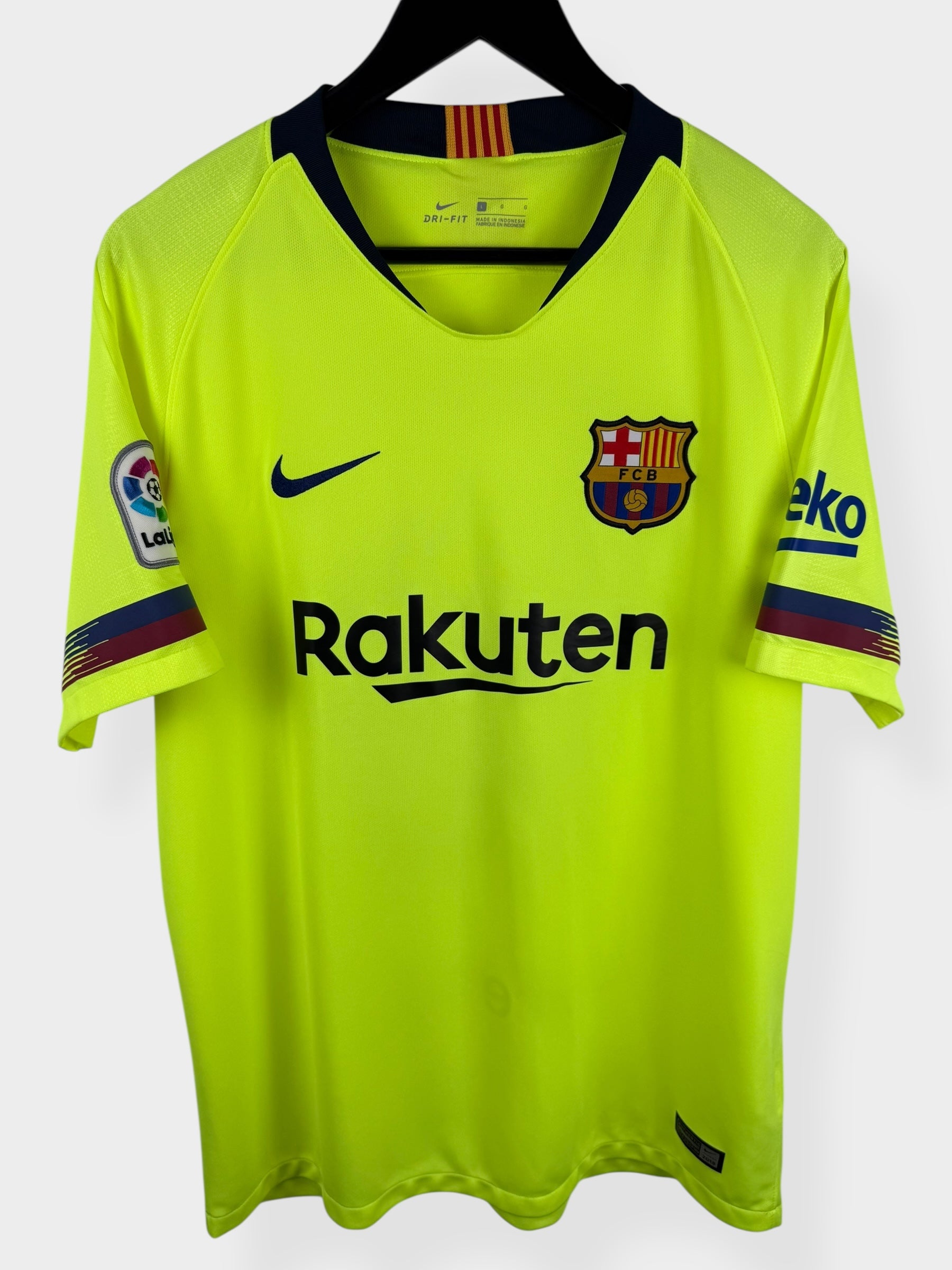 2018-19 BARCELONA AWAY SHIRT MESSI #10 L - Authentic Football Club