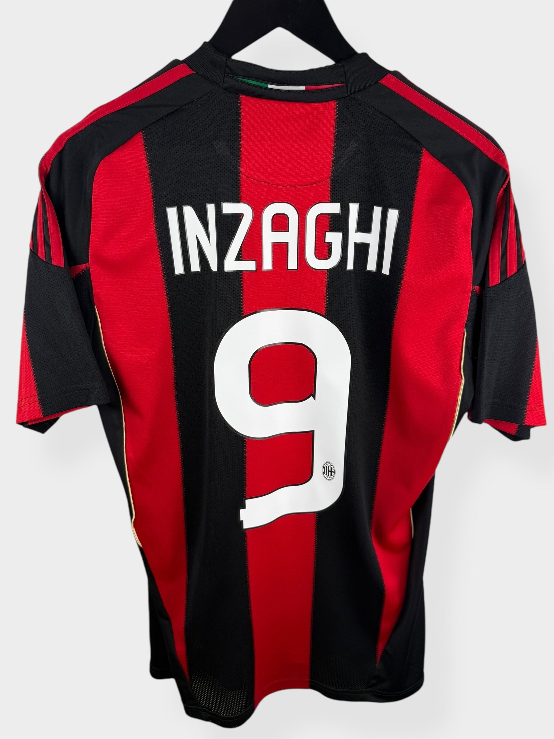 2010-11 AC MILAN HOME SHIRT INZAGHI #9 S - Authentic Football Club