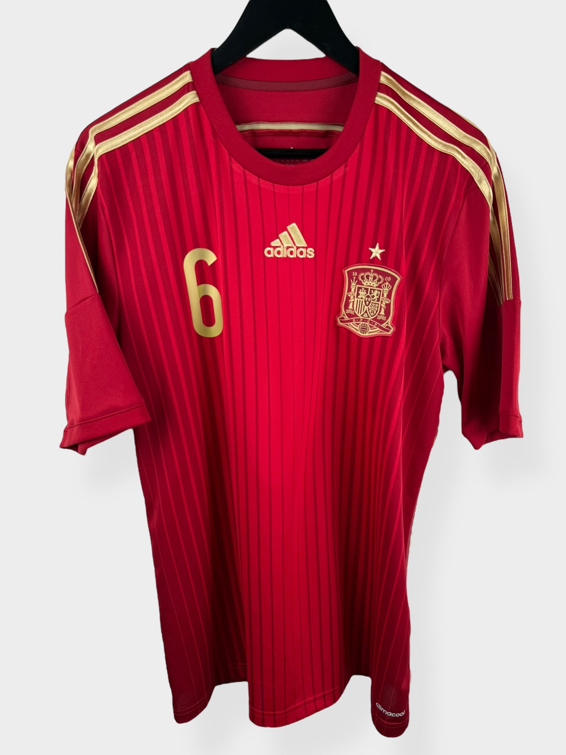 2013-15 SPAIN HOME SHIRT INIESTA #6 L - Authentic Football Club