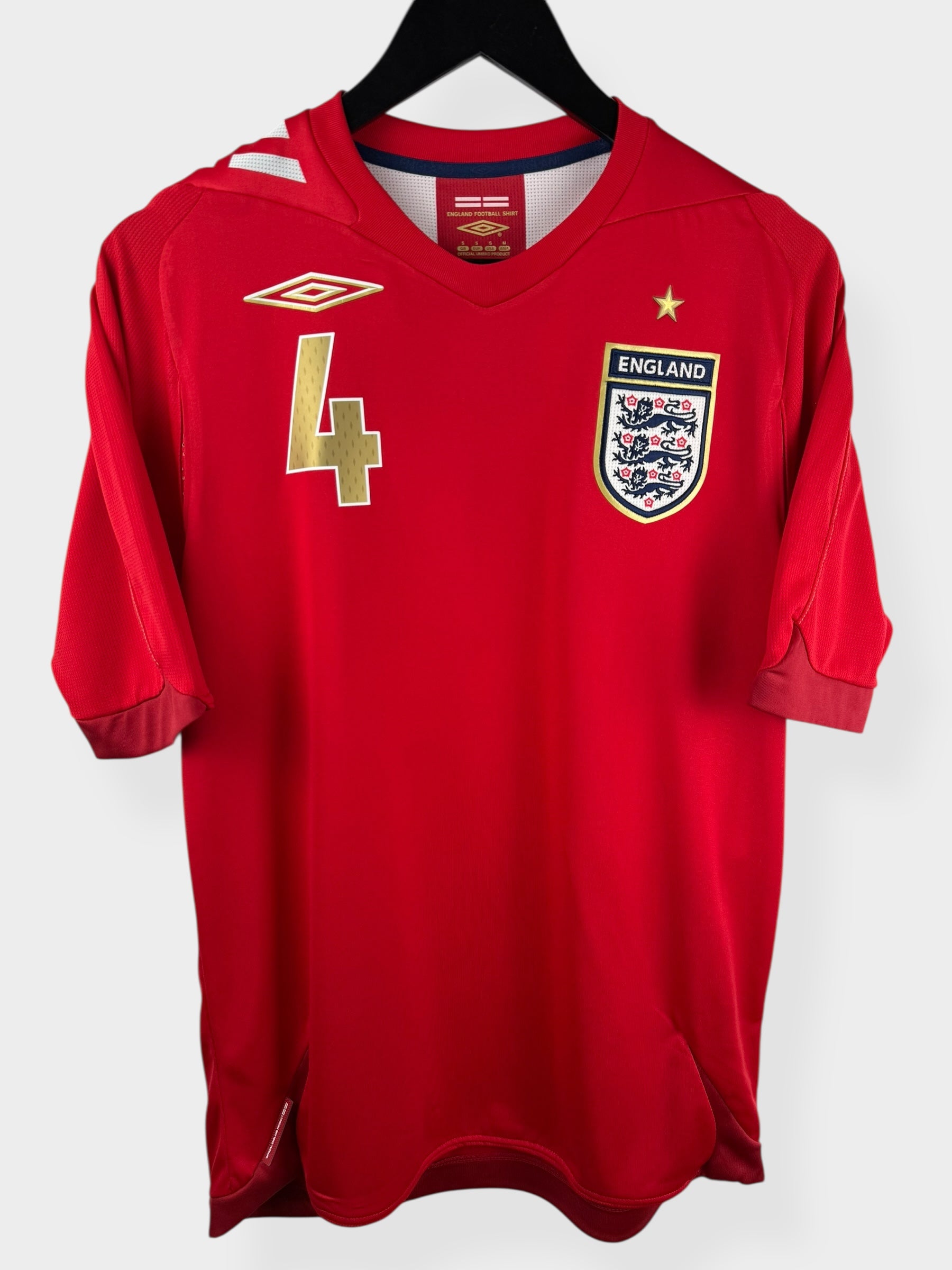 2006-08 ENGLAND AWAY SHIRT GERRARD #4 S