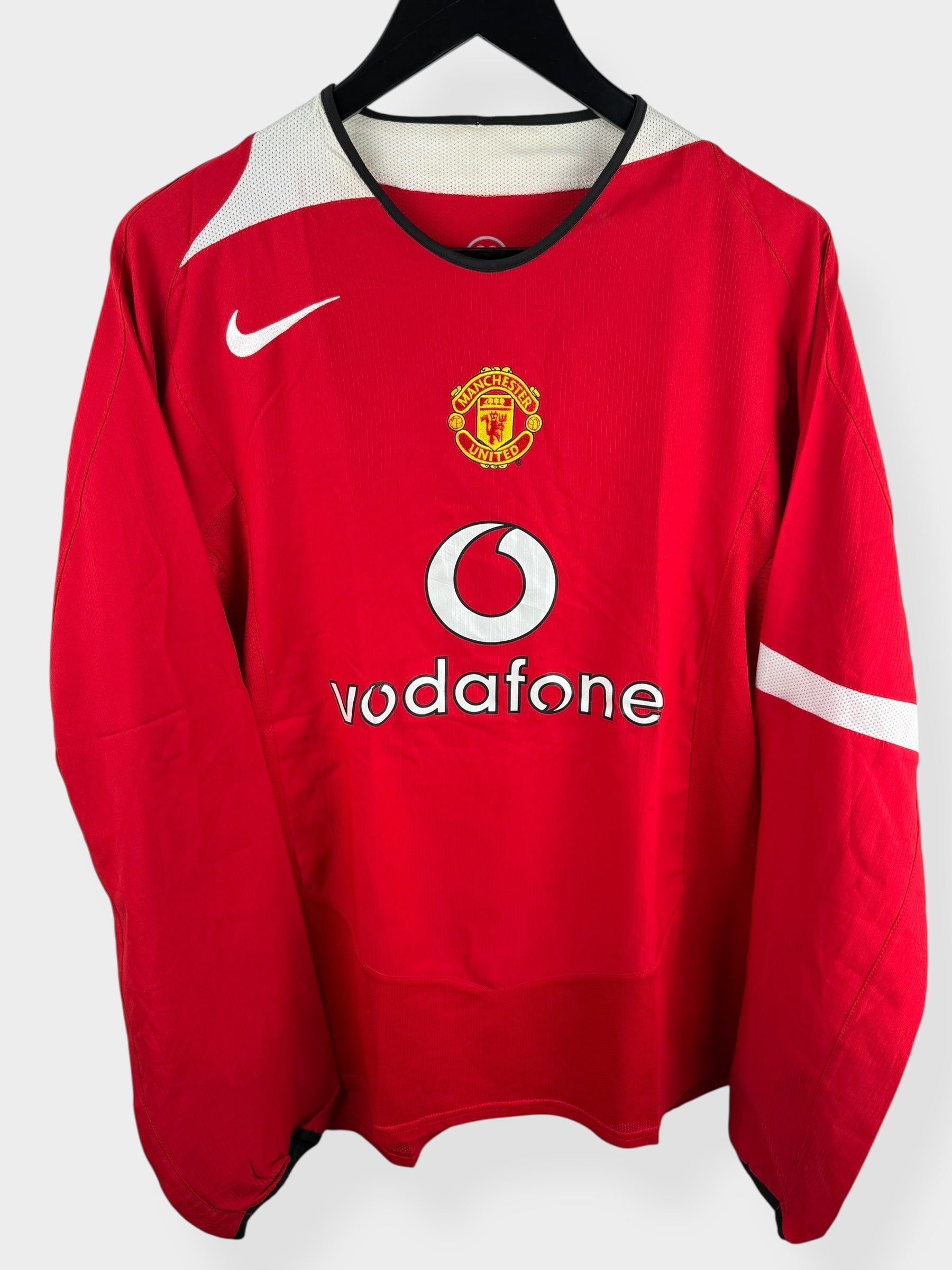 2004-06 MANCHESTER UNITED HOME SHIRT LS RONALDO #7 L - Authentic Football Club