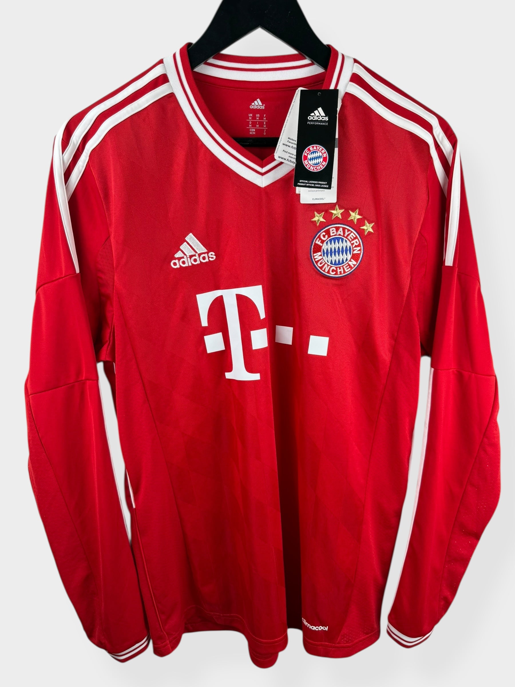 2013-14 BAYERN MUNICH HOME SHIRT ROBBEN #10 M LS