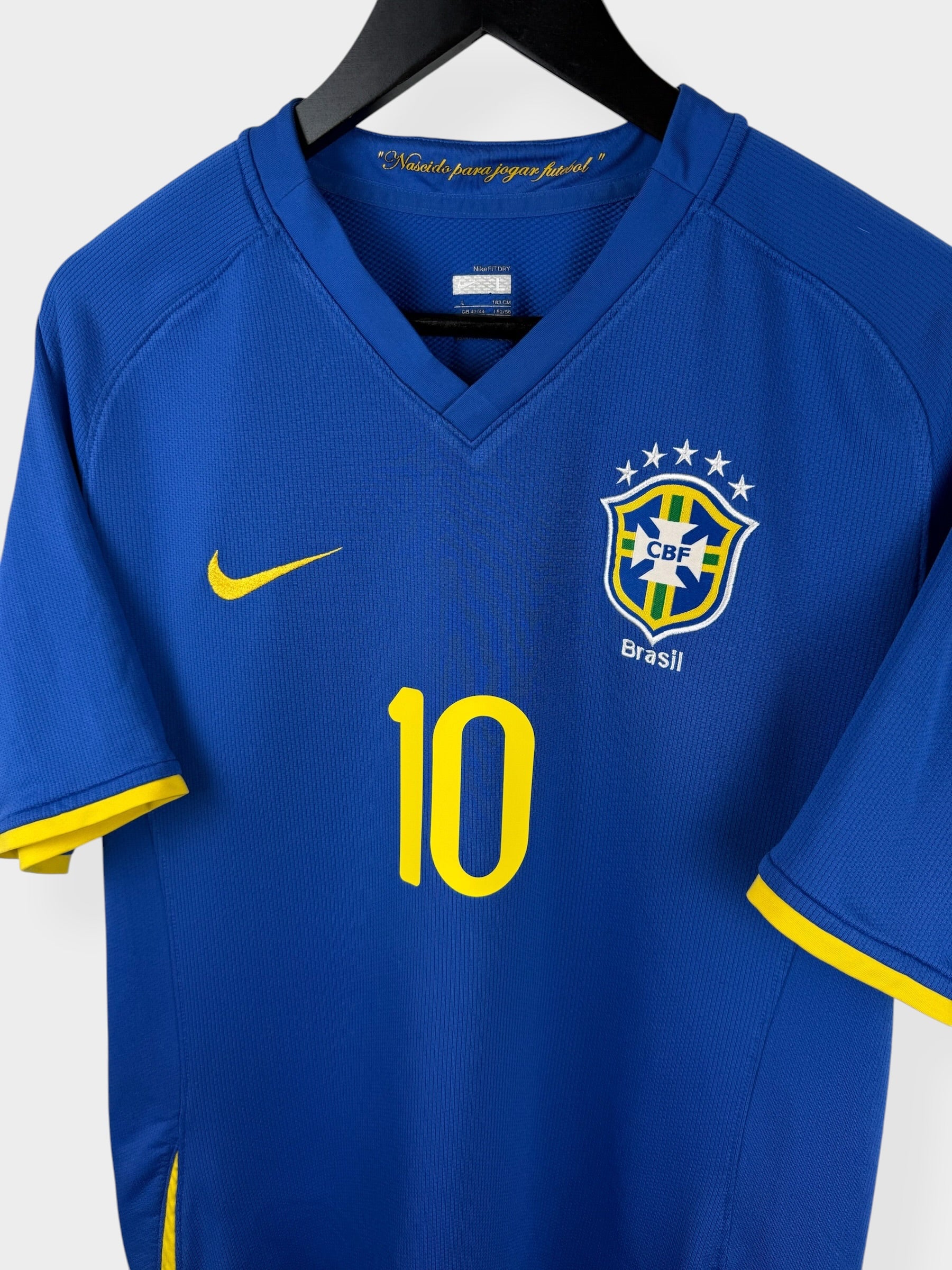 2008-10 BRAZIL AWAY SHIRT RONALDINHO #10 L