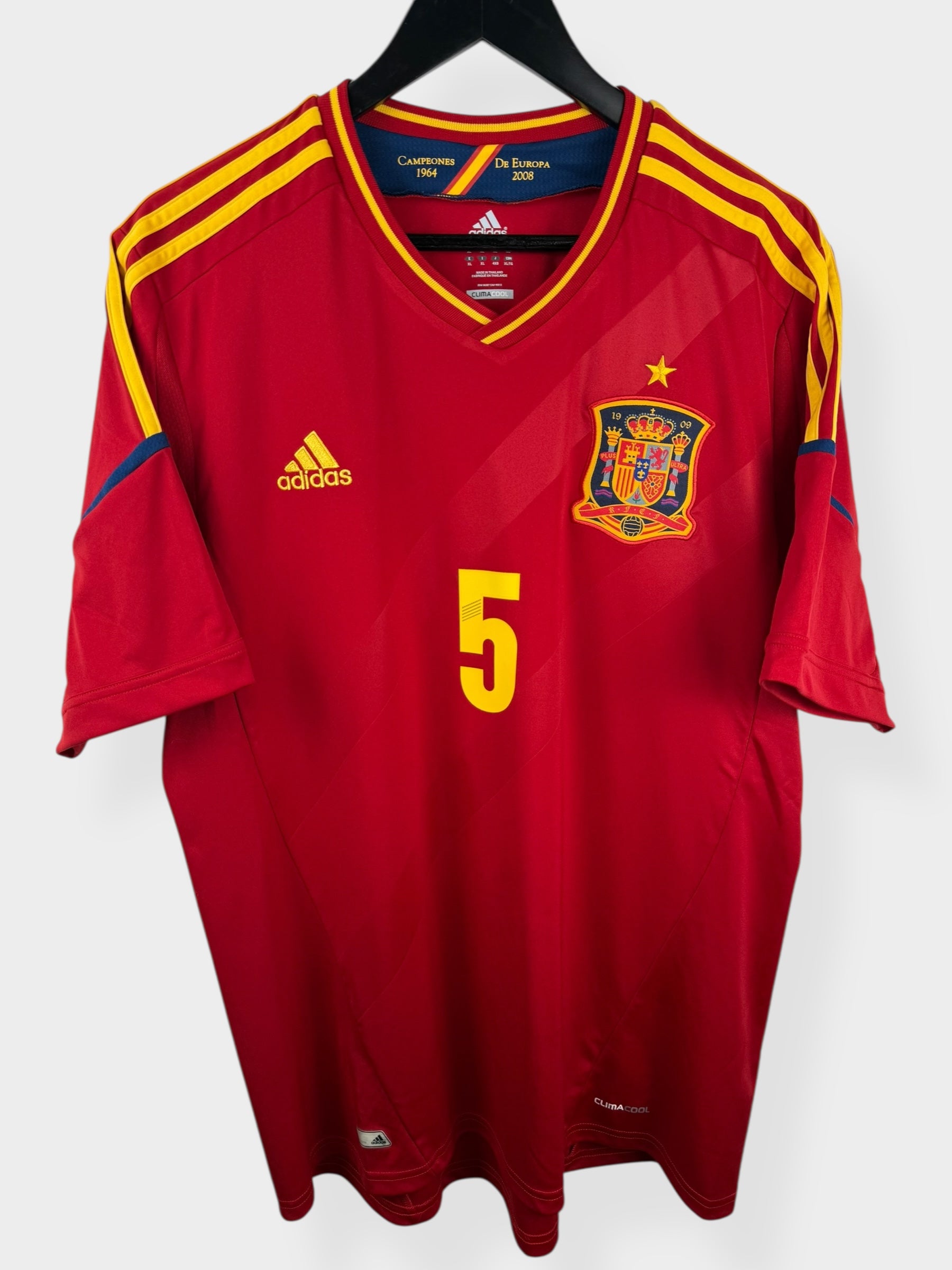 2011-12 SPAIN HOME SHIRT PUYOL #5 XL