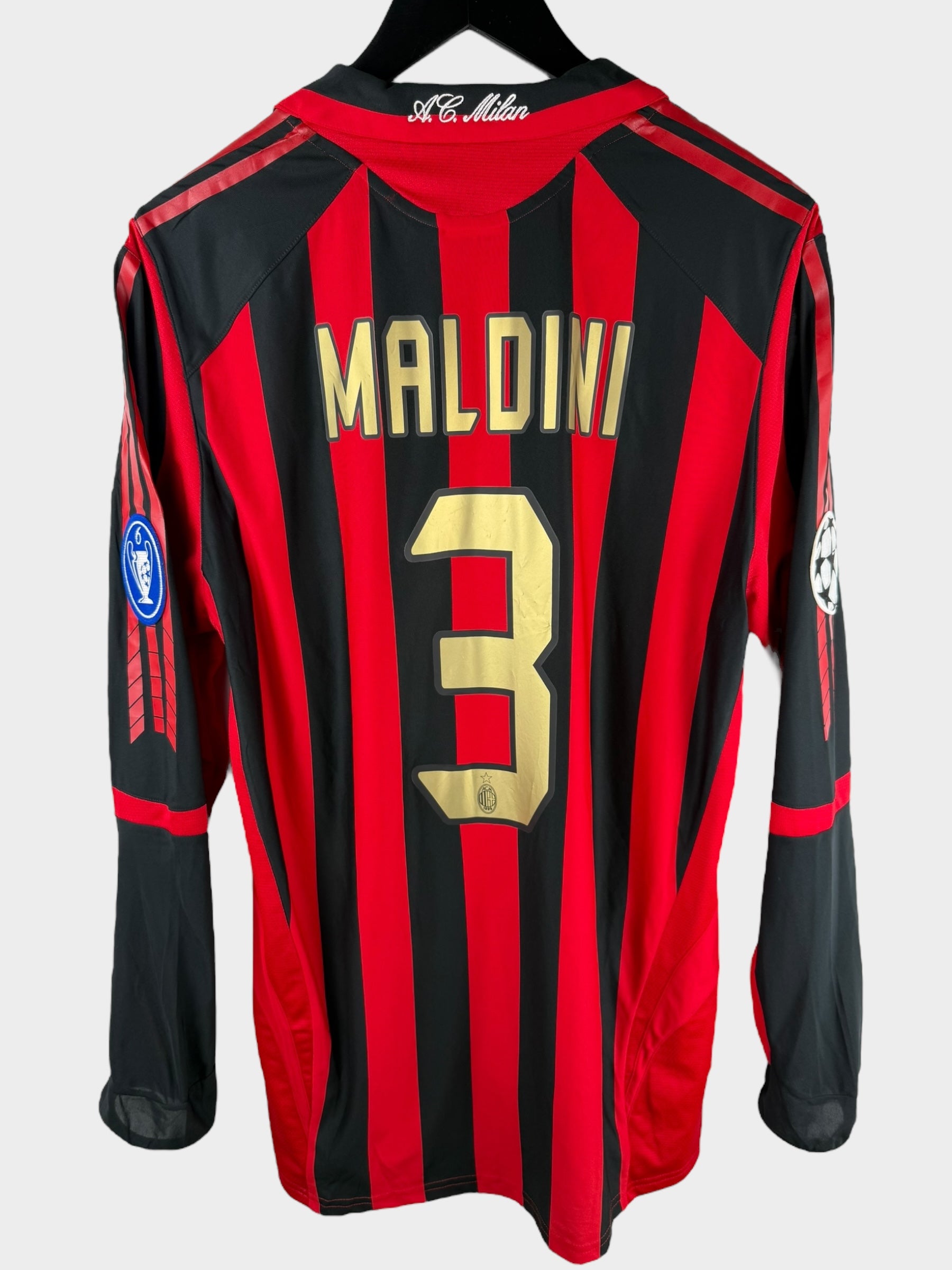 2005-06 AC MILAN HOME SHIRT LS MALDINI #3 L