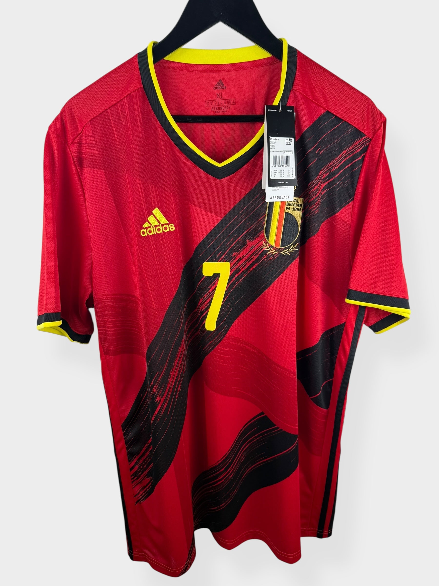 2020-21 BELGIUM HOME SHIRT DE BRUYNE #7 XL - Authentic Football Club