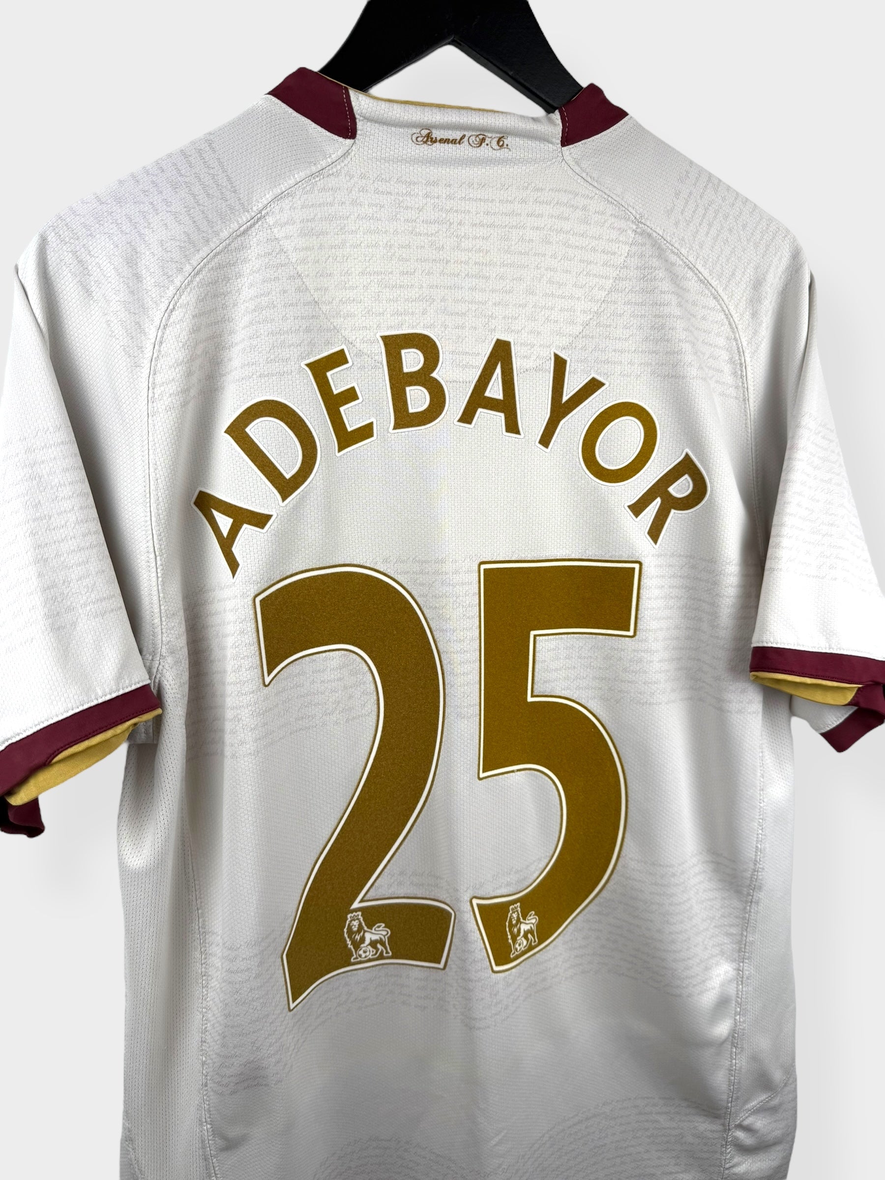 2007-08 ARSENAL AWAY SHIRT ADEBAYOR #25 M