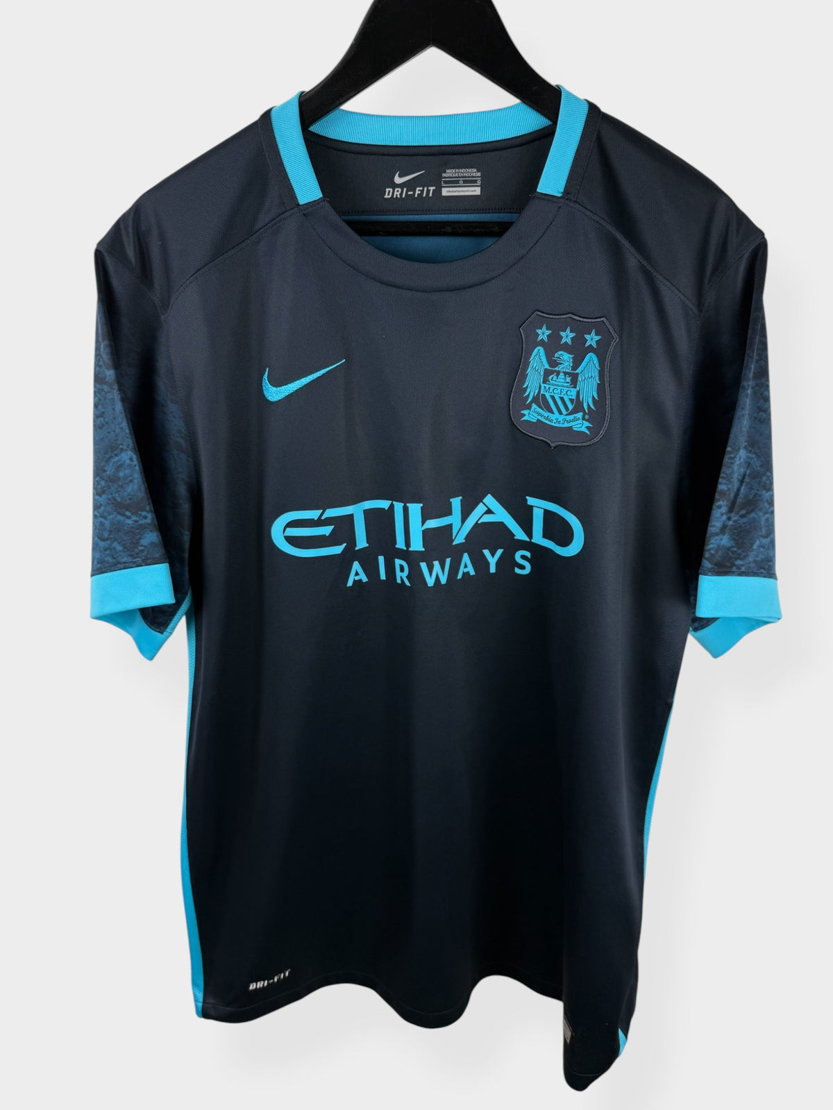 2015-16 MANCHESTER CITY AUSWÄRTSTRIKOT KUN AGÜERO #10 L